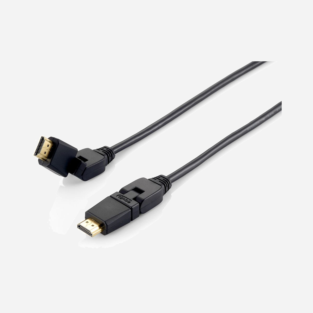 Equip 119363 Câble HDMI 2.0 3m, Connecteurs Mâle/Mâle Pivotants, Contacts Or, AWG26, 4K/60Hz, ARC, HDMI Ethernet Channel, RoHS - Le câble HDMI haute vitesse equip avec Ethernet offre non seulement une expérience audio et vidéo supérieure, mais aussi des flux de données bidirectionnels. En connectant vos équipements HDMI et vos écrans à interface HDMI via ce câble, vous pourrez profiter de vidéos en ligne de haute qualité en toute simplicité. En outre, la dernière norme HDMI prend en charge la 3D sur HDMI, ce qui signifie que ce câble peut vous apporter des graphiques 3D de manière éclatante.<br>