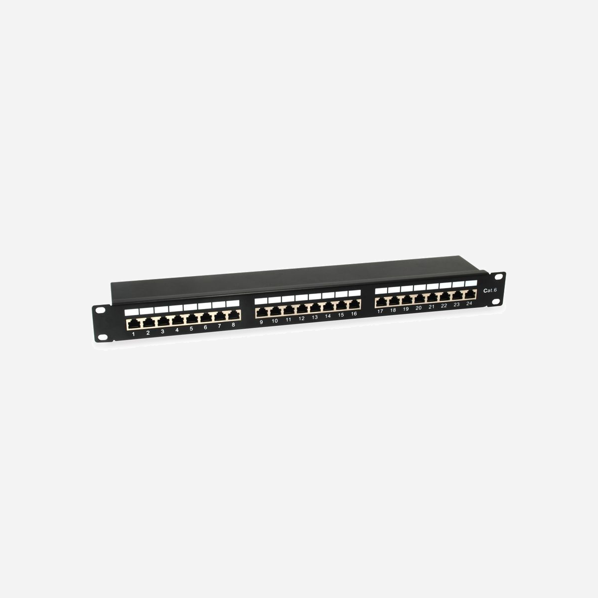 Equip 326425 Baie de Branchements 1U 24 Ports RJ-45 Gigabit Ethernet Cat6 Montage Rack 19" (482.6mm x 44.5mm x 110.5mm) RoHS/CE - Equip 326425. Type d'interface Ethernet: Gigabit Ethernet, Connecteur(s): RJ-45, Types de câbles soutenus: Cat6. Couleur du produit: Noir, Montage: Montage de rack, Capacité du rack: 1U. Certificats de conformité: RoHS, Certification: CE. Largeur: 482,6 mm, Hauteur: 44,5 mm, Profondeur: 110,5 mm. Largeur du colis: 12,5 mm, Profondeur du colis: 5,5 mm, Hauteur du colis: 50 mm