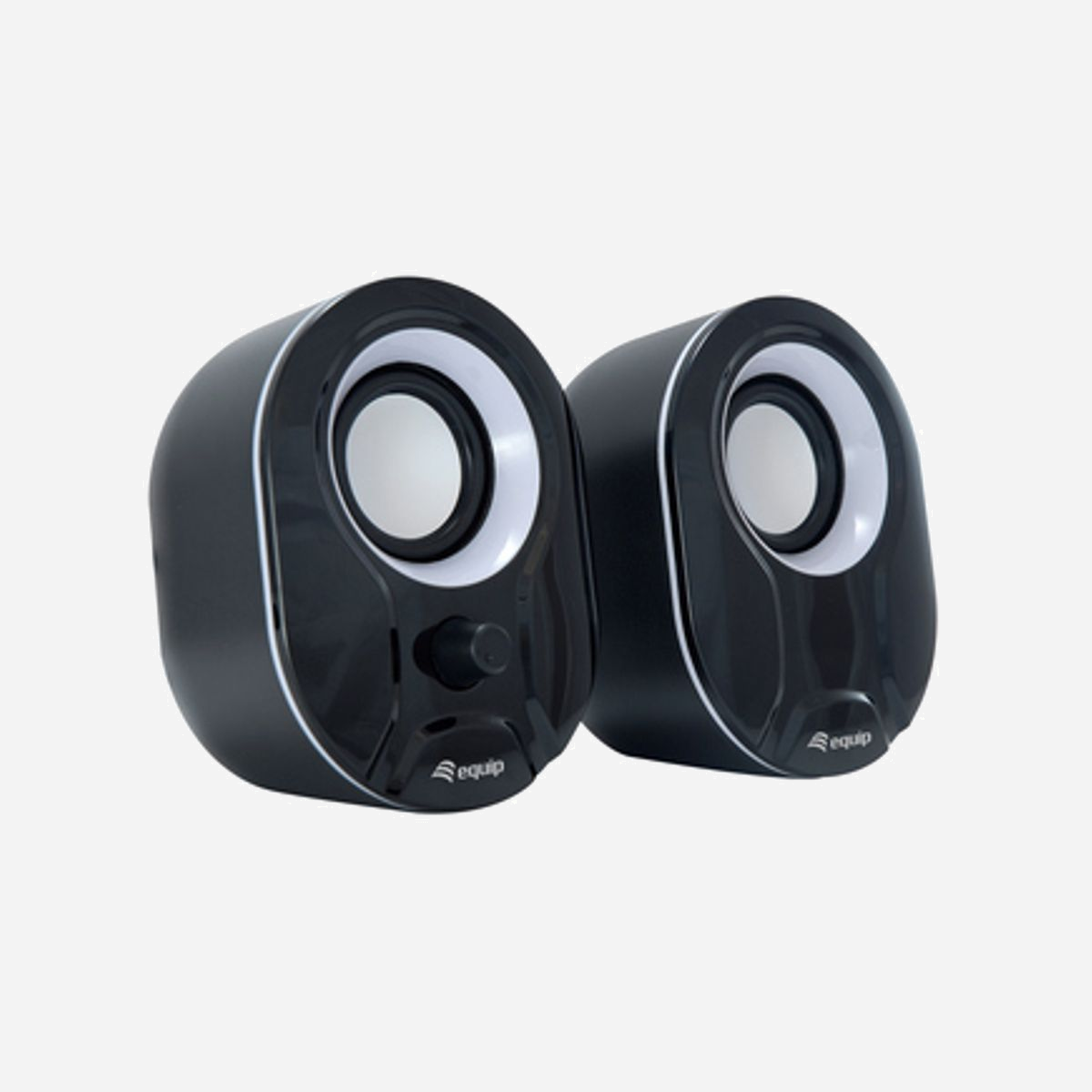 Equip 245333 Haut-Parleurs 2.0, 3W RMS, 80Hz-20kHz, 40 Ohm, 80dB, USB, Noir/Blanc, PC, Connectique filaire, 91x123x91mm - Equip 245333. Utilisation recommandée: PC. Canaux de sortie audio: 2.0 canaux. Technologie de connectivité: Avec fil. Puissance évaluée de RMS: 3 W, Gamme de fréquence: 80 - 20 Hz, Impédance: 40 Ohm, Sensibilité: 80 dB. Couleur du produit: Noir, Blanc