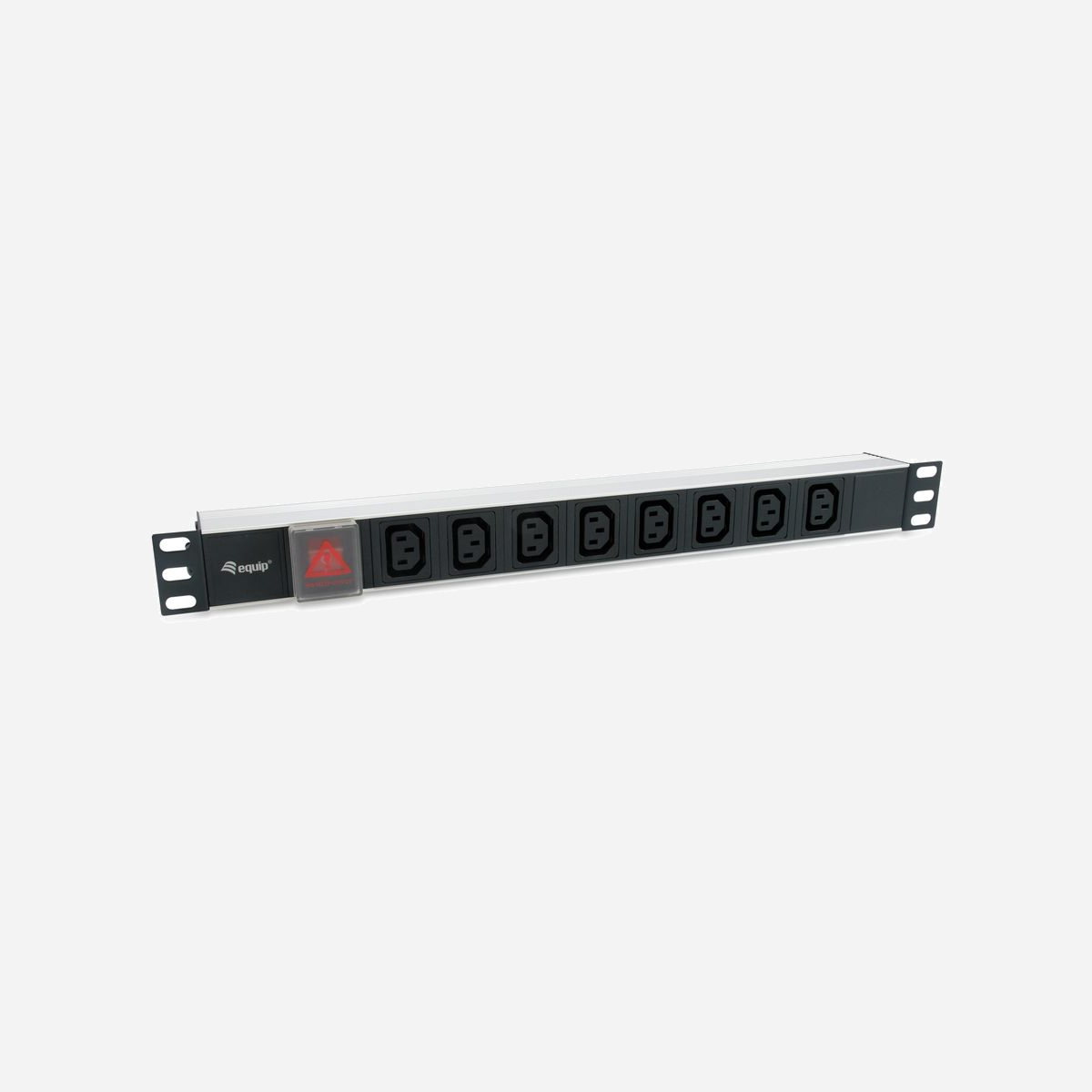 Equip PDU Basic 1U 8 Prises C13 10A 220-240V Montage Horizontal, Câble 1.8m H05VV-F 3G 1.5mm², Connecteur C14, 482.6x45x45mm, Noir - Equip 333310. Types de PDU: Basique, Capacité du rack: 1U, Montage: horizontale. Nombre de prises en sortie: 8 sortie(s) CA, Types de sortie AC: Coupleur C13, Prise mâle: Coupleur C14. Longueur de câble: 1,8 m, Type de câble: H05VV-F 3G 1.5 mm². Tension nominale à l'entrée: 220 - 240 V, Intensité (max.): 10 A, Fréquence d'entrée AC: 50 - 60 Hz. Certification: CE
