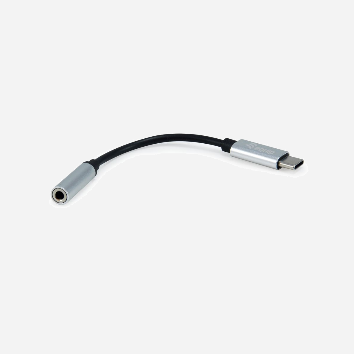 Equip Adaptateur Audio USB-C vers 3.5mm, 0.15m, Connecteurs Mâle/Femelle, Noir/Argent, Plug & Play, Ref: 133474 - Le convertisseur audio USB Type C Equip 133474 est un adaptateur portable utile pour connecter des appareils audio de 3,5 mm, tels que des casques, des barres de son et des microphones, au port USB Type C d'un Ultrabook, d'un ordinateur portable, d'une tablette et d'un smartphone.<br>