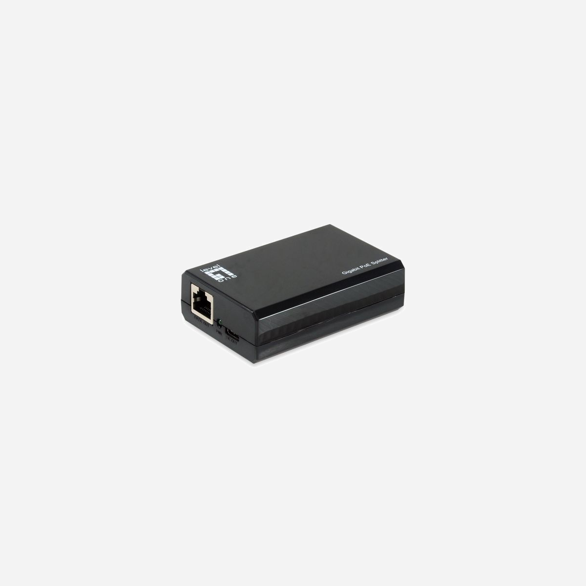LevelOne POS-5001 Séparateur Voix-Données PoE 50W, IEEE 802.3af/at/bt, 10/100/1000Base-T(X), Sorties 5/12/24V, Port USB-C, Noir - LevelOne POS-5001. Standards réseau: IEEE 802.3af, IEEE 802.3at, IEEE 802.3bt, Technologie de cablâge: 10/100/1000Base-T(X), Couleur du produit: Noir. Certificats de conformité: CE, RoHS, UKCA. Largeur: 53 mm, Profondeur: 24 mm, Hauteur: 80 mm. Largeur du colis: 125 mm, Profondeur du colis: 55 mm, Hauteur du colis: 125 mm. Sortie CC en volts: 5V, 12V, 24V, Puissance de sortie: 50 W