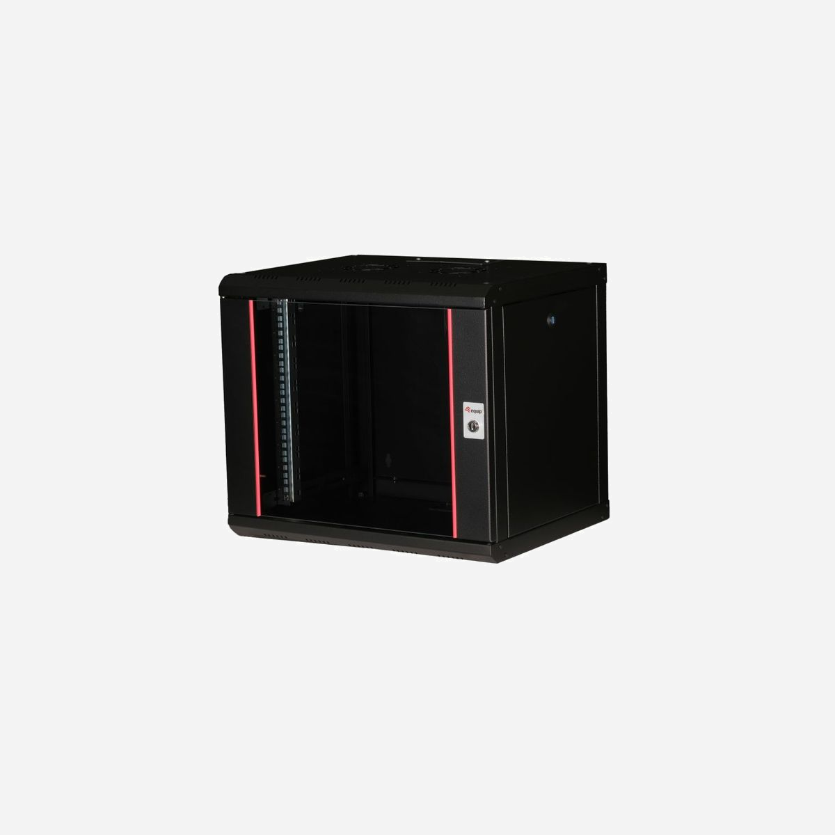 Equip EPM-09-6045-B-CBAA Rack mural 9U Acier Noir Porte verre trempé 450x600x505mm Profondeur montage 305-370mm Kit montage inclus - Equip EPM-09-6045-B-CBAA. Type: Rack monté sur le mur, Capacité du rack: 9U, Verrouillage des touches, Rails de rack. Poids: 17,6 kg. Couleur du produit: Noir