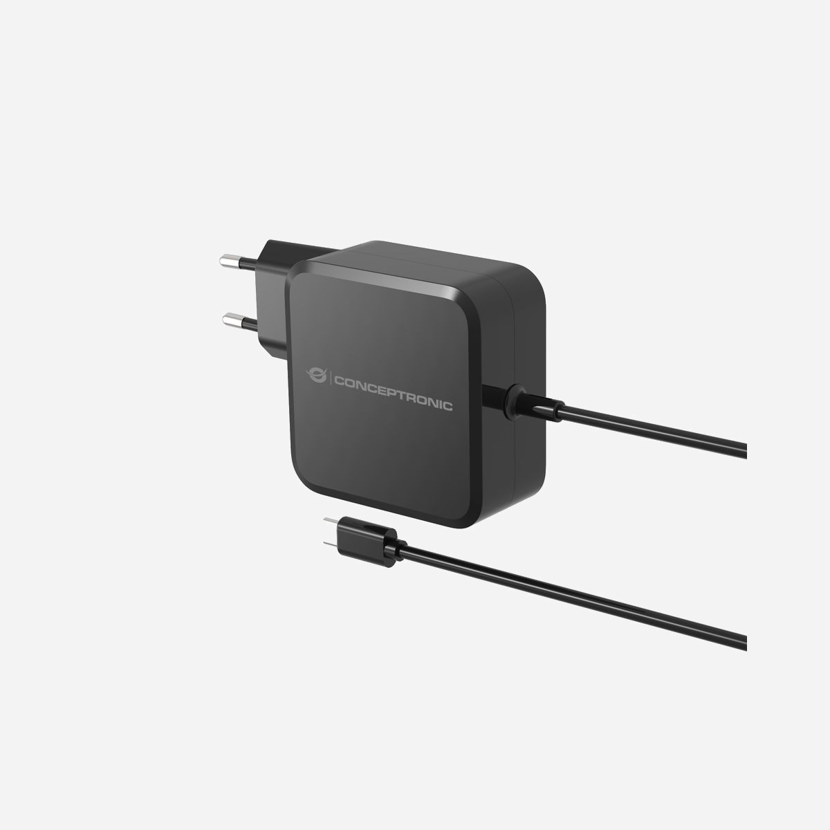 Conceptronic OZUL05BE : Chargeur Secteur Universel 100W USB Power Delivery 3.0 GaN, 5-20V/5A, câble 1.8m, protections surcharge/surchauffe/court-circuit. - Conceptronic OZUL05BE. Type de chargeur: Intérieure, Type de source d'alimentation: Secteur, Compatibilité de chargeur: Universel. Tension d'entrée: 100 - 240 V, Tension de sortie (max): 20 V. Dispositifs de protection électrique: Surchauffe, Surcharge, Court-circuit. Longueur de câble: 1,8 m, Couleur du produit: Noir