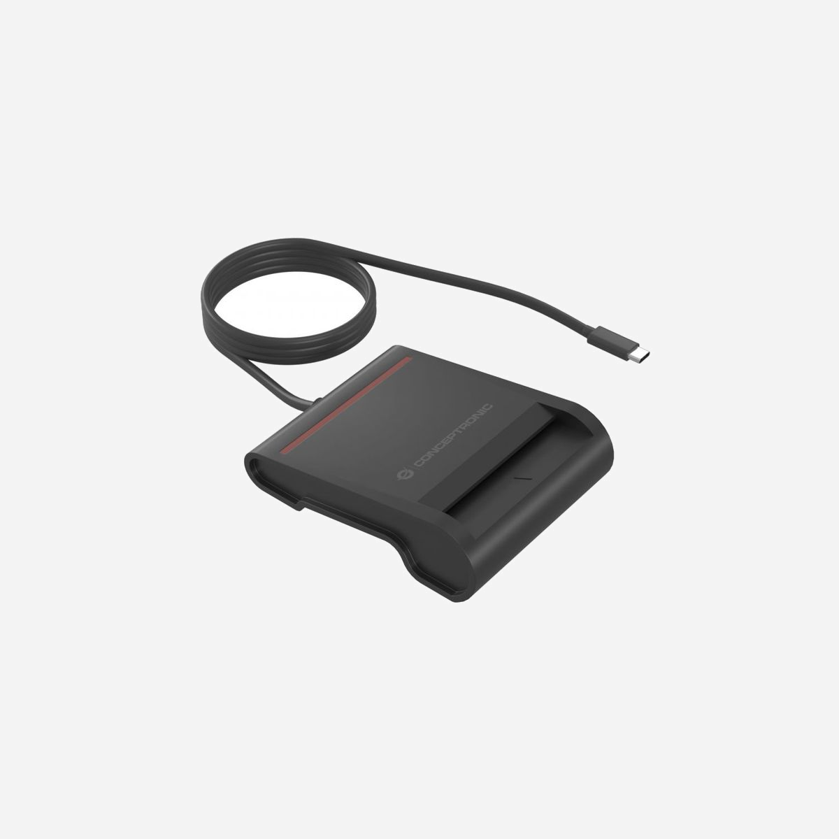 Conceptronic SCR01BC Lecteur Carte Smart USB Type-C Interne - Compatible ISO7816 Class A, B, C - Windows, macOS - Câble 0.9m - Noir - 85x65x25mm - Conceptronic SCR01BC. Interface: USB Type-C. Longueur de câble: 0,9 m, Couleur du produit: Noir. Poids: 58 g