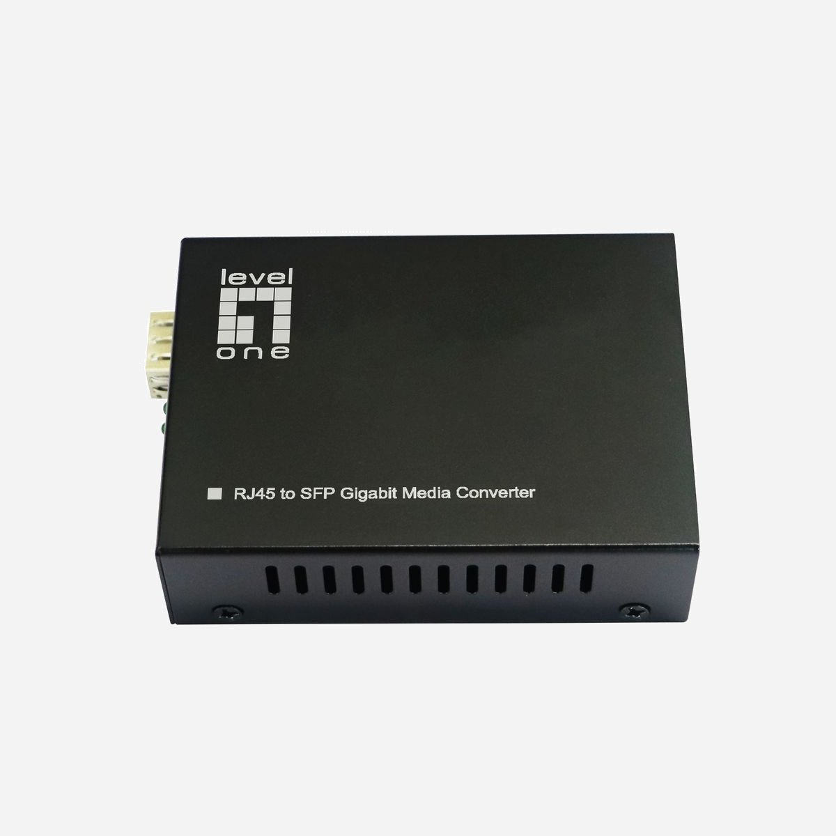 LevelOne GVT-2015 Convertisseur Media Gigabit Ethernet, SFP Multimode/Monomode, 1x RJ45 1000BASE-T, PoE+ 60W, IEEE 802.3af/at/bt, Noir - LevelOne GVT-2015. Débit de transfert des données maximum: 1000 Mbit/s, Standards réseau: IEEE 802.3, IEEE 802.3ab, IEEE 802.3af, IEEE 802.3at, IEEE 802.3bt, IEEE 802.3u, IEEE 802.3x, IEEE..., Type d'interface Ethernet: Fast Ethernet, Gigabit Ethernet. Structure du mode de fibre: Multimode, Monomode. Voyants: LAN, PoE, Énergie, Couleur du produit: Noir. Connecteur de fibre optique: SFP, Technologie de connectivité: Avec fil. Tension d'entrée: 100 - 240 V, Fréquence d'entrée AC: 50 - 60 Hz, Courant d'entrée: 1.8 A