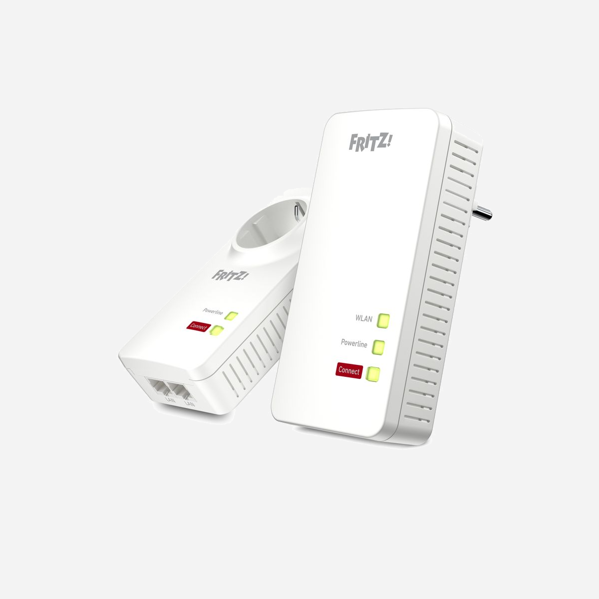 AVM FRITZ!Powerline 1260E WLAN Set : Adaptateur CPL 1200 Mbit/s, WiFi 866 Mbit/s, Gigabit Ethernet, HomePlug AV2, Prise Type F, Compatible Windows - FRITZ!Powerline 1260E WLAN Set. Débit de transfert des données maximum: 1200 Mbit/s, Standards réseau: IEEE 802.11a, IEEE 802.11b, IEEE 802.11g, IEEE 802.11h, IEEE 802.11i, Prise mâle: Type F. Tension d'entrée AC: 230 V, Fréquence d'entrée AC: 50 Hz. Couleur du produit: Blanc, Voyants: LAN, Énergie. Prise en charge du système d'exploitation Windows: Windows 10, Windows 10 Education, Windows 10 Education x64, Windows 10 Enterprise, Windows 10.... Largeur: 67 mm, Profondeur: 32 mm, Hauteur: 132 mm