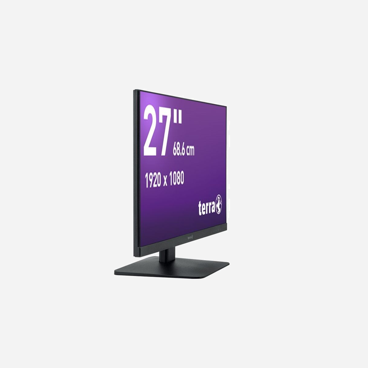 TERRA Ecran 27" LED Full HD 1920x1080 IPS 5ms 300cd/m² 178°/178° HDMI DisplayPort 1.2 VESA 100x100mm Noir Référence 3030227 - TERRA 3030227. Taille de l'écran: 68,6 cm (27"), Résolution de l'écran: 1920 x 1080 pixels, Type HD: Full HD, Technologie d'affichage: LED, Temps de réponse: 5 ms, Format d'image: 16:9, Angle de vision horizontal: 178°, Angle de vision vertical: 178°. Haut-parleurs intégrés. Montage VESA. Couleur du produit: Noir