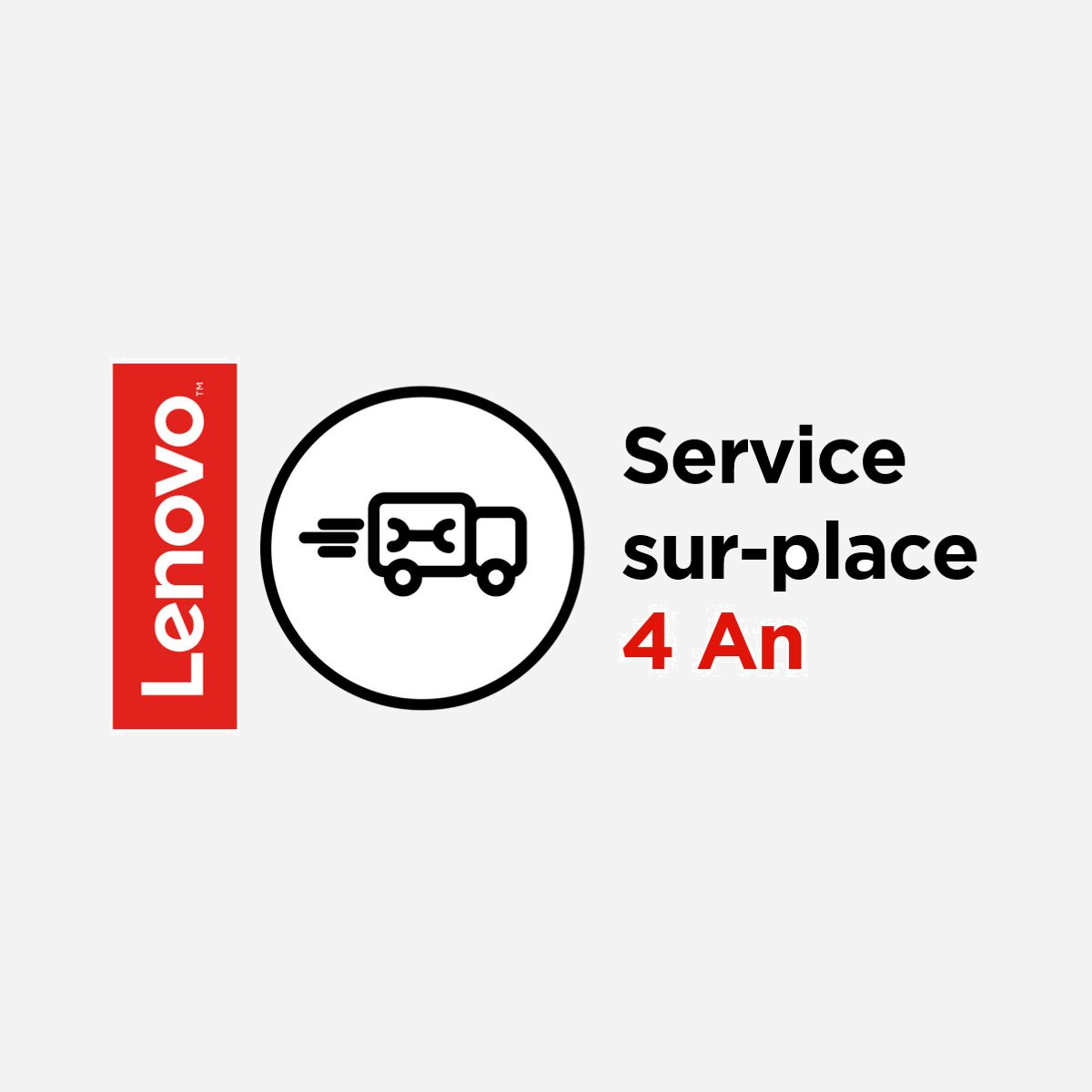 Lenovo Support Sur Site 4 Ans 24x7 Pièces et Main d'Oeuvre - Mise à Niveau Service Réparation à Domicile - Ref. 5WS0A22852 - <b>Comprend support sur site de 4 ans</b><br>Avec la formule Support sur site, si un problème ne peut pas être résolu à distance, un technicien se déplace et répare l’appareil sur site, vous évitant d’avoir à expédier les appareils. Si les réparations ne peuvent pas être effectuées sur place, Lenovo envoie l’appareil dans un centre de service local pour réparation ou remplacement, puis vous le retourne.<br><br><b>Pièces et main-d’œuvre</b><br>Lenovo prend en charge le remplacement des pièces et les frais de main-d’œuvre.<br><br><b>Assistance téléphonique de base</b><br>Des techniciens sont disponibles pour diagnostiquer à distance les problèmes matériels et les problèmes de base courants susceptibles de survenir pendant la période de garantie. Le support logiciel n’est pas couvert.<br><br><b>Réparations effectuées dans vos locaux</b><br>Grâce à la formule Lenovo Support sur site, votre PC n’a pas besoin d’être apporté ou expédié dans un centre de réparation. Ce sont les techniciens Lenovo qui viennent à vous. Une réparation plus rapide signifie que vous pouvez être opérationnel plus tôt!