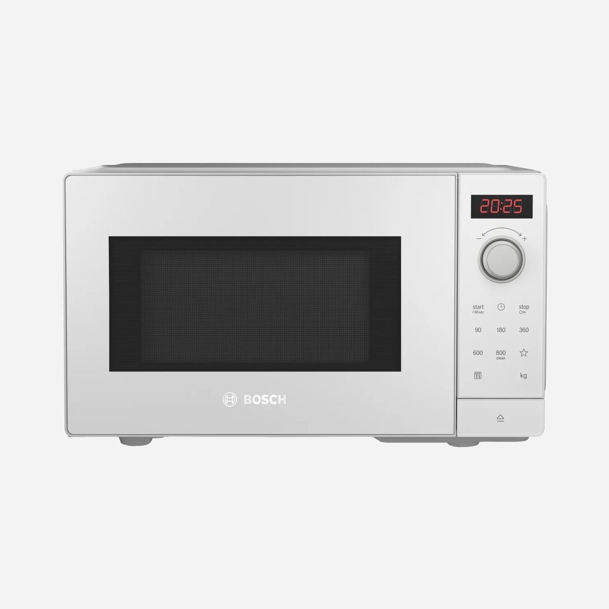 Micro-onde Bosch Serie 2 FFL023MW0 20L 800W Blanc - Plateau 27cm, Commandes Rotatives, Écran LED, Cavité Inox, Fonction Décongélation et 7 Programmes Auto. - Bosch Serie 2 FFL023MW0 Blanc Micro-onde simple Comptoir 20 L 800 W. Placement de l'appareil: Comptoir, Type de produit: Micro-onde simple, Capacité intérieure: 20 L, Puissance du micro-onde: 800 W, Écran integré, Type d'écran: LED, Type de commande: Rotatif, Couleur du produit: Blanc