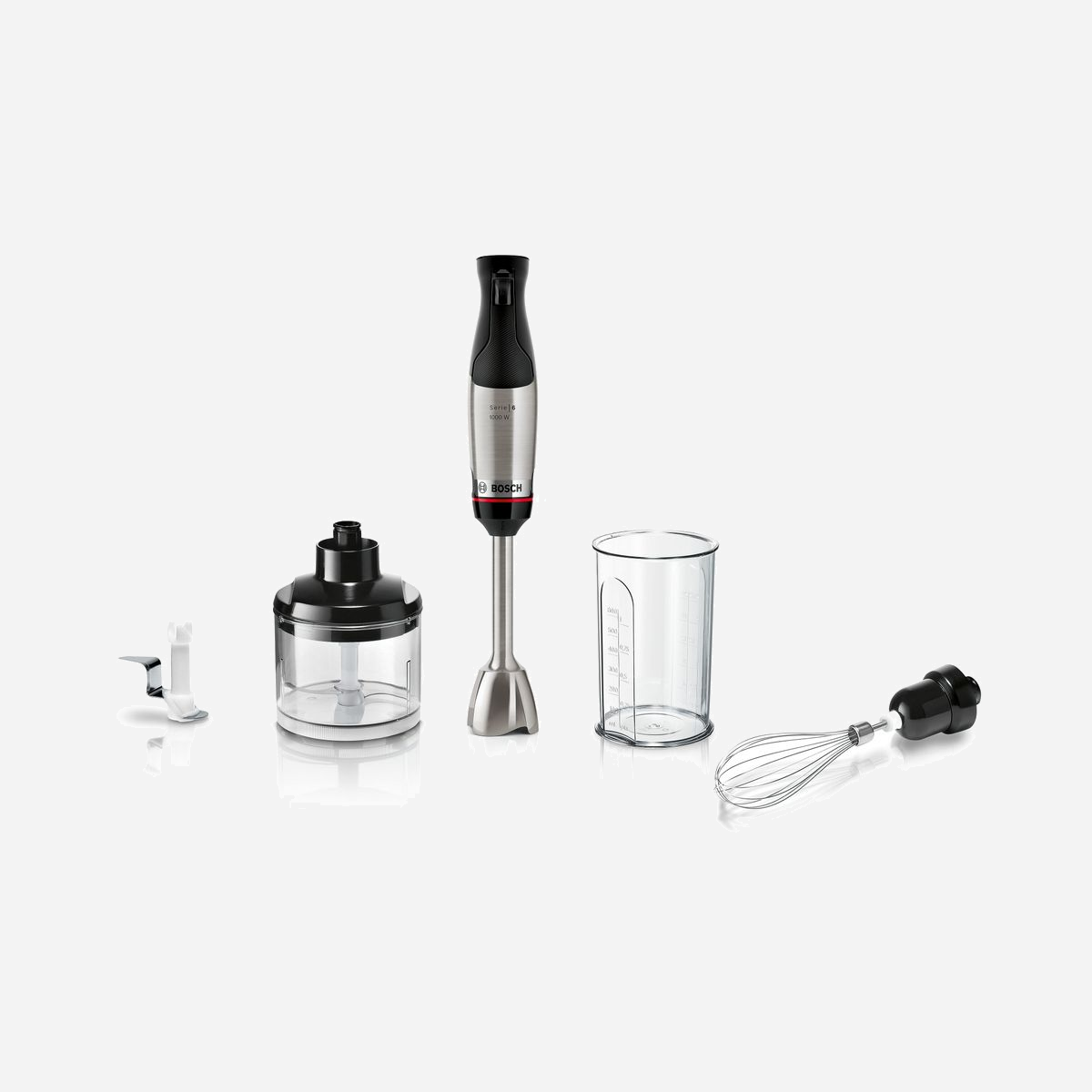 Bosch Serie 6 MSM6M622 Mixeur Plongeant 1000W Noir/Inox Bol 0.6L Couteau 4 Lames Acier Inox Corps Inox/Plastique Démontable 220-240V - Bosch Serie 6 MSM6M622. Type: Mixeur de cuisine, Couleur du produit: Noir, Acier inoxydable, Longueur du câble: 1,4 m. Capacité du bol: 0,6 L, Type de commande: Boutons. Matériau du boîtier/corps: Plastique, Acier inoxydable. Puissance: 1000 W, Source d'alimentation: Secteur, Tension d'entrée AC: 220 - 240 V. Largeur: 60 mm, Profondeur: 78 mm, Hauteur: 395 mm
