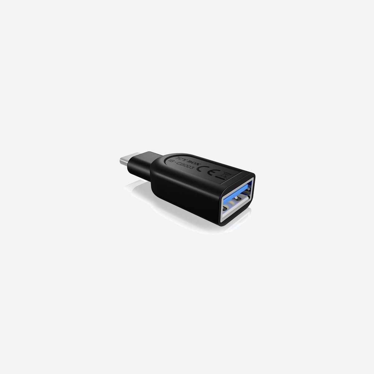 ICY BOX IB-CB003 Adaptateur USB 3.0 Type-C vers USB 3.0 Type-A, 5 Gbit/s, Noir, Compatible Windows & Mac, 42x11x17mm, 8g - ICY BOX IB-CB003. Connecteur 1: USB 3.0 Type-C, Connecteur 2: USB 3.0 Type-A. Couleur du produit: Noir