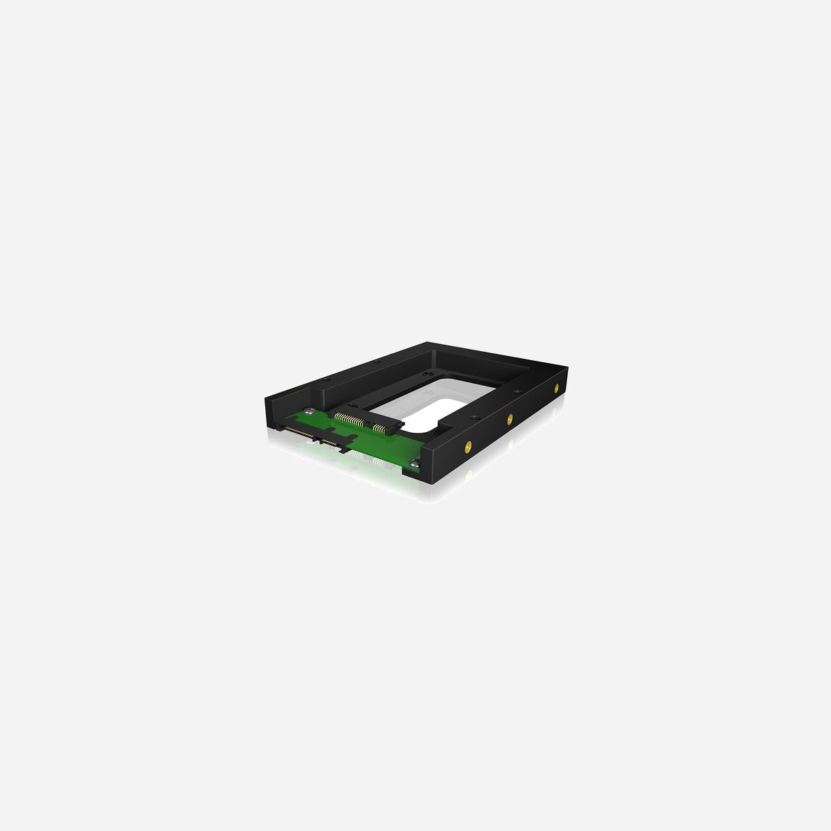ICY BOX IB-2538STS : Cage Universelle pour Disque 2.5" - Plastique Noir 145x100x15mm - Compatible châssis universel - Incl. Vis de montage - ICY BOX IB-2538STS. Type de châssis compatible: Universel, Type: Cage disque dur, Matériel: Plastique. Largeur: 145 mm, Profondeur: 100 mm, Hauteur: 15 mm. Quantité: 1 pièce(s), Largeur du colis: 200 mm, Profondeur du colis: 150 mm