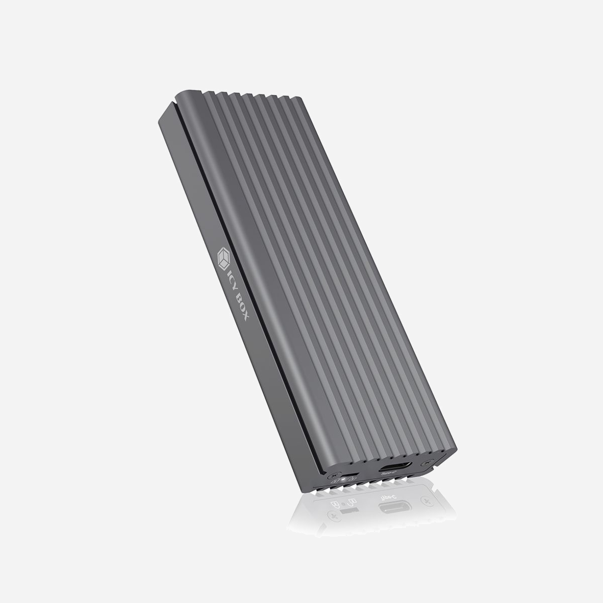 ICY BOX IB-1817M-C31 Boîtier SSD M.2 USB Type-C 3.2 Gen 2 (10 Gbit/s) PCI Express 3.0 NVMe Gris Aluminium - Supports 2230/42/60/80 - ICY BOX IB-1817M-C31. Type de produit: Enceinte ssd. Nombre d'unités de stockage pris en charge: 1, Taille de l'unité de stockage: M.2, Interfaces de lecteur de stockage prises en charge: PCI Express 3.0. Taux de transfert des données: 10 Gbit/s. Couleur du produit: Gris. Connecteur USB: USB Type-C