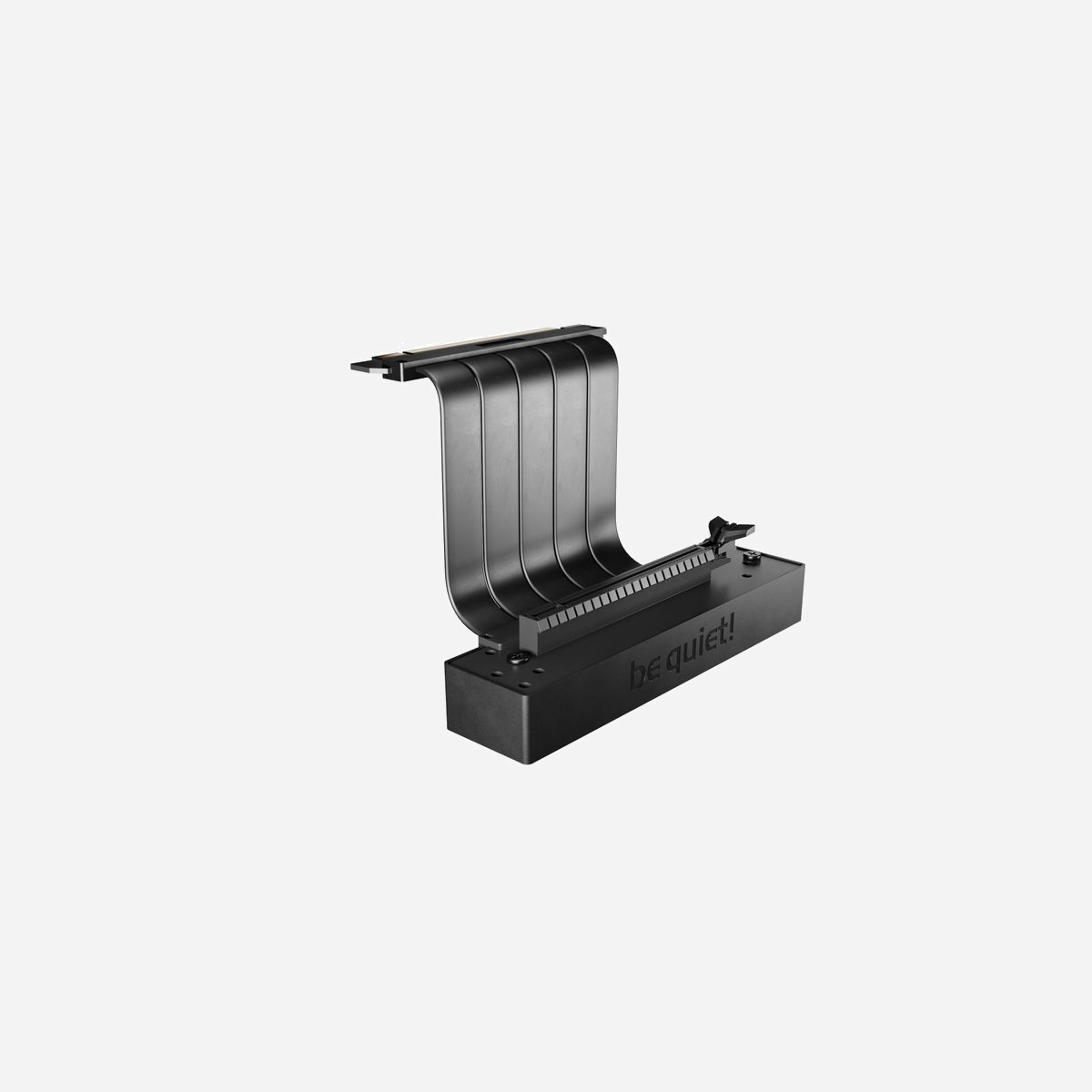 be quiet! RISER CABLE BGA12 - Support Carte Graphique Universel PCIe 4.0, 1 Slot, Câble Adaptateur 20cm inclus, Noir, Packaging 315x162x38mm - be quiet! RISER CABLE. Type de châssis compatible: Universel, Type: Support de carte graphique, Couleur du produit: Noir. Quantité: 1 pièce(s), Largeur du colis: 315 mm, Profondeur du colis: 162 mm. Longueur du carton d'expédition: 34 cm, Largeur du carton d'expédition: 21 cm, Hauteur du carton d'expédition: 34 cm