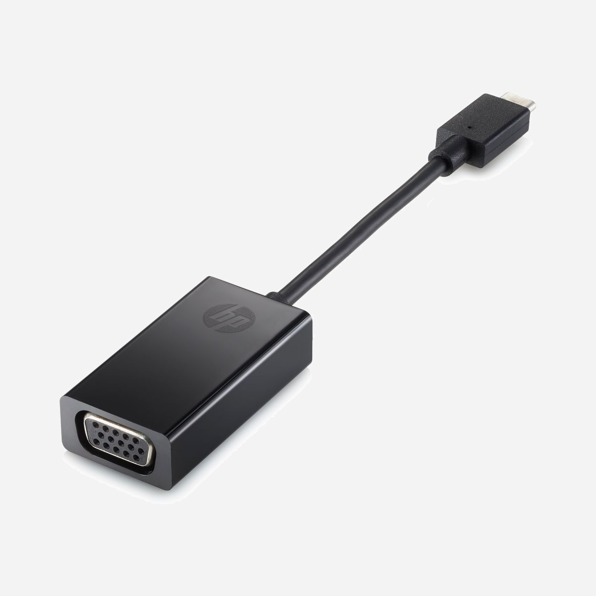 HP Adaptateur USB-C vers VGA Noir (N9K76AA) - 13x25.5x150mm, 23.9g - Transfert Vidéo vers Ecran Externe/Projecteur, Code SH 84733020 - Envoyez le contenu vidéo de votre ordinateur portable ou tablette vers un écran externe, un téléviseur ou un projecteur avec l'adaptateur HP USB-C™ vers VGA.