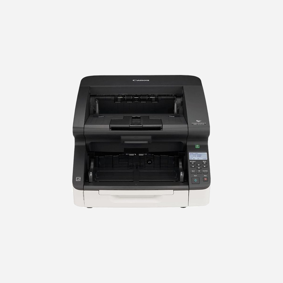 Canon imageFORMULA DR-G2110 Scanner A3 600 DPI 120 ppm Alimentation Papier 500 Feuilles USB 3.2 Gen 2 Ethernet - Canon imageFORMULA DR-G2110. Surface maximal de numérisation: 305 x 432 mm, Résolution de numérisation optique: 600 x 600 DPI, Vitesse de numérisation ADF (n/b, A3): 120 ppm. Type de scanner: Alimentation papier de scanner, Couleur du produit: Noir, Blanc. Type de capteur: CIS, Cycle de fonctionnement par jour (max): 50000 pages, Source lumineuse: LED RGB. Capacité d'entrée standard: 500 feuilles. Taille de papier de série A ISO maximum: A3, Grammage du support, chargeur automatique de documents: 20 - 209 g/m²