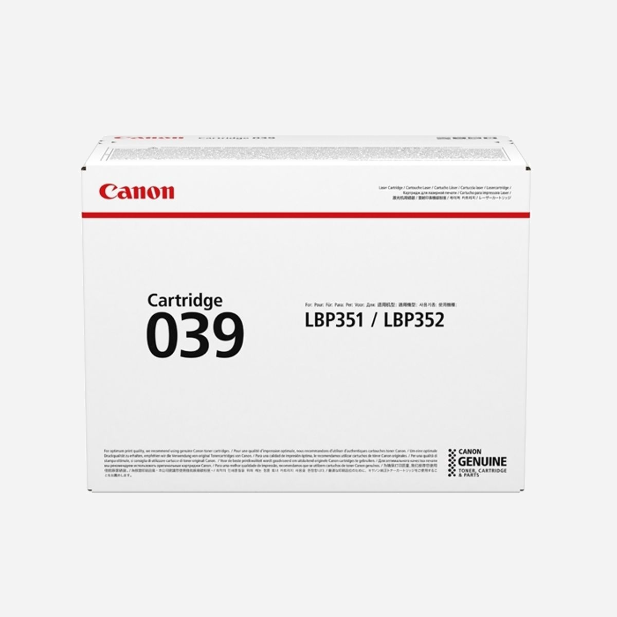 Canon 039 Cartouche de Toner Noir Original - 1 pièce - Rendement 11000 pages - Impression Laser - Compatible LBP352i, LBP351i - Réf: 0287C001 - Canon 039. Rendement par page de toner noir: 11000 pages, Couleurs d'impression: Noir, Quantité: 1 pièce(s)