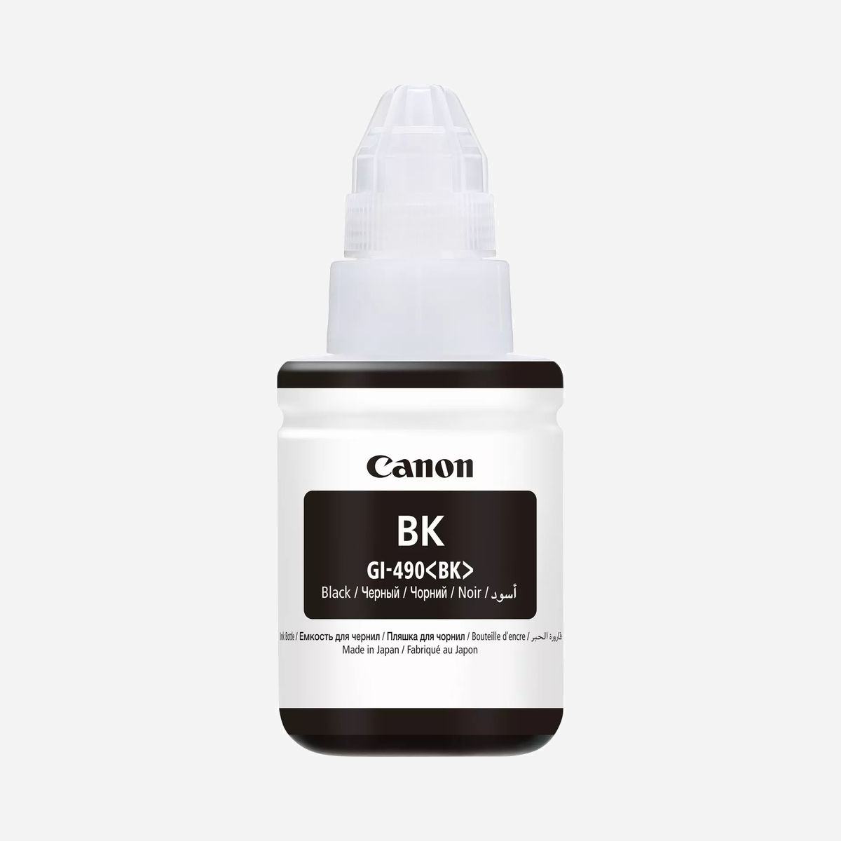 Canon GI-490BK - Encre Noire 130ml - Compatible Imprimantes Canon - Fabriquée au Japon - Référence 0663C001 - Code SH 84439990 - Canon GI-490BK. Couleurs d'impression: Noir, Compatibilité de marque: Canon, Capacité: 130 ml. Quantité: 1 pièce(s)