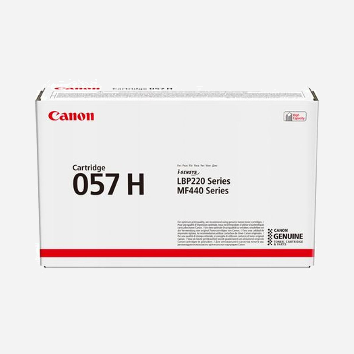 Canon 057H Cartouche Toner Noir Original (1 pièce) - Rendement 10000 pages - Compatible i-SENSYS LBP223dw/226dw MF443dw/445dw - Réf. 3010C004 - Canon 057H. Rendement par page de toner noir: 10000 pages, Couleurs d'impression: Noir, Quantité: 1 pièce(s)