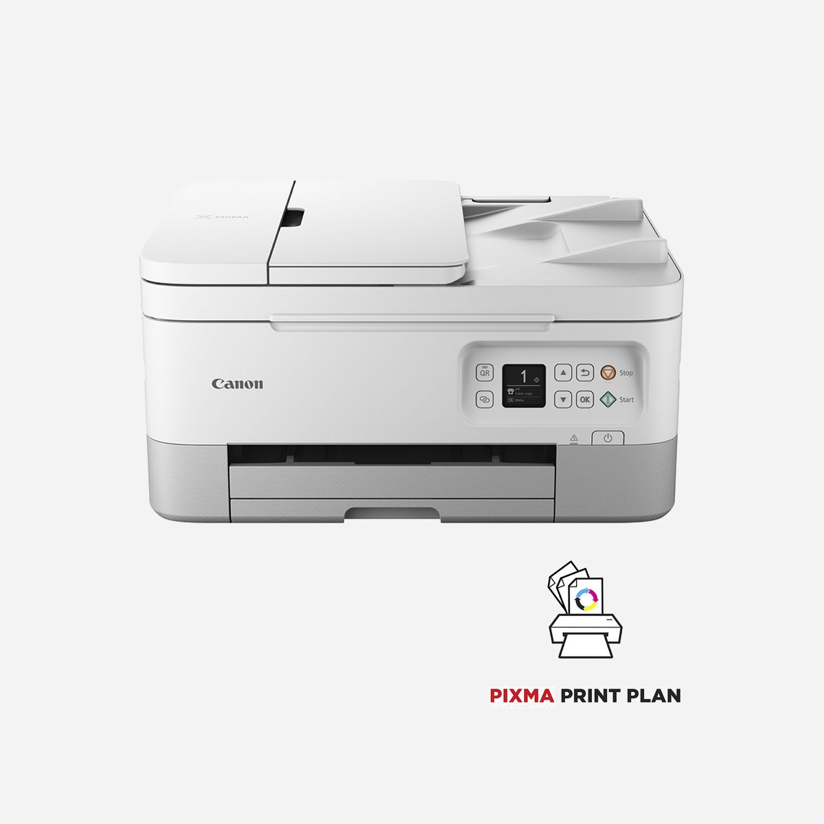 Canon PIXMA TS7451i : Jet d'encre Couleur A4, 4800x1200 DPI, Wifi, Recto/Verso Auto, Scanner 1200x2400 DPI, AirPrint, Mopria, PIXMA Cloud Link - Canon PIXMA TS7451i. Technologie d'impression: Jet d'encre, Impression: Impression couleur, Résolution maximale: 4800 x 1200 DPI. Copier: Copie couleur. Numérisation: Numérisation couleur, Résolution de numérisation optique: 1200 x 2400 DPI. Fonctions recto verso: Copie, Impression. Taille de papier de série A ISO maximum: A4. Wifi. Couleur du produit: Blanc