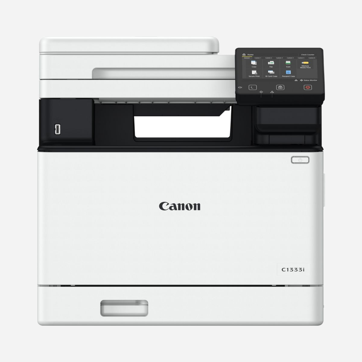 Canon i-SENSYS X C1333i - Imprimante Laser Couleur A4 1200x1200 DPI 33 ppm Recto-Verso WiFi Ethernet - 1 Go RAM - PCL/PS3/UFRII - Canon i-SENSYS X C1333i. Technologie d'impression: Laser, Impression: Impression couleur, Résolution maximale: 1200 x 1200 DPI. Copier: Copie couleur, Résolution max. des copies: 600 x 600 DPI. Numérisation: Numérisation couleur, Résolution de numérisation optique: 600 x 600 DPI. Fonctions recto verso: Copie, Impression. Taille de papier de série A ISO maximum: A4. Wifi. Impression directe. Couleur du produit: Noir, Blanc