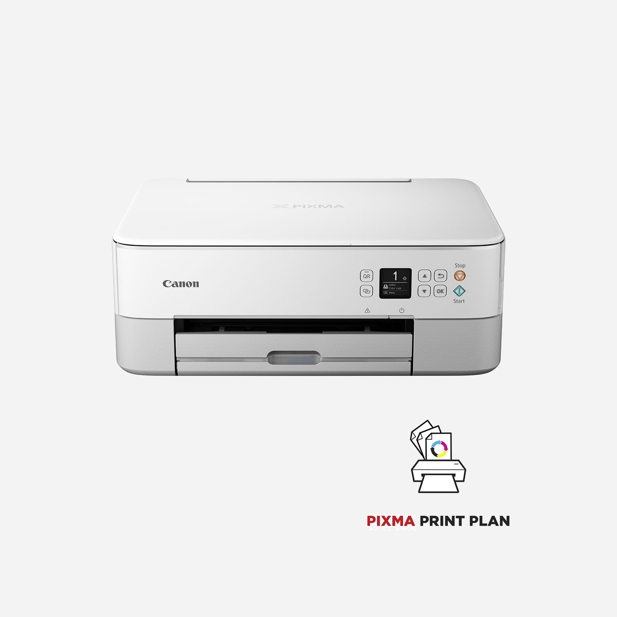 Canon PIXMA TS5351i Jet d'encre Couleur A4, 4800x1200 DPI, Wifi, Recto-Verso Auto, Scanner 1200x2400 DPI, USB, Apple AirPrint, Google Cloud Print - Canon PIXMA TS5351i. Technologie d'impression: Jet d'encre, Impression: Impression couleur, Résolution maximale: 4800 x 1200 DPI. Copier: Copie couleur. Numérisation: Numérisation couleur, Résolution de numérisation optique: 1200 x 2400 DPI. Fonctions recto verso: Copie, Impression. Taille de papier de série A ISO maximum: A4. Wifi. Impression directe. Couleur du produit: Blanc