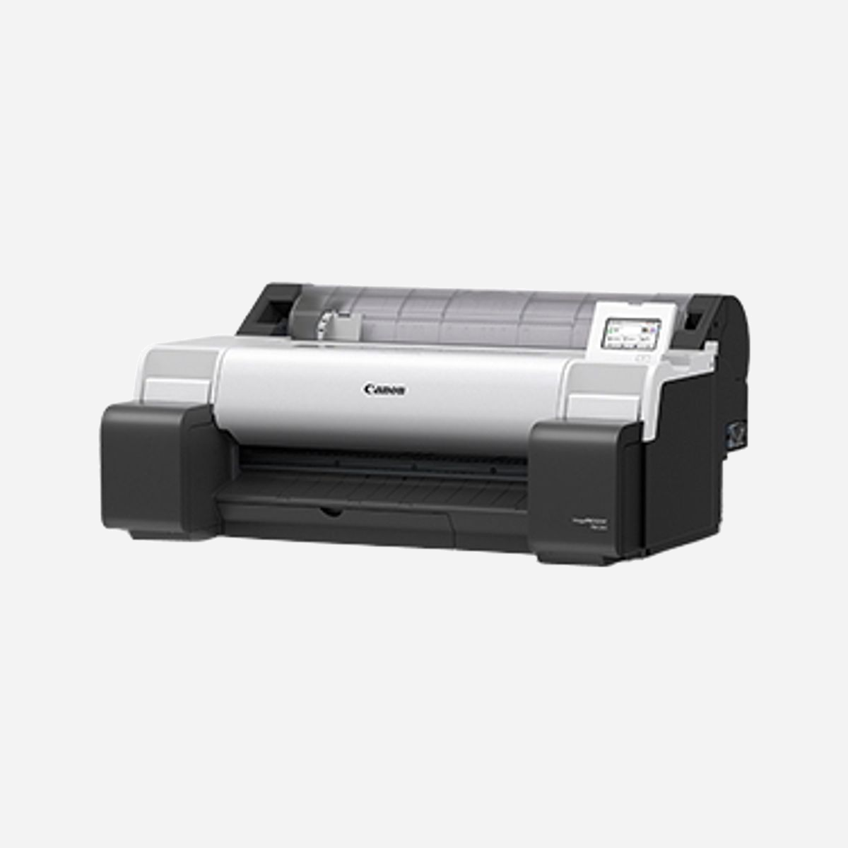 Canon imagePROGRAF TM-240 Imprimante Jet d'encre A1, 2400x1200 DPI, WiFi/Ethernet, 5 Cartouches, CALS G4/HP-GL/2, AirPrint, 2GB RAM - Canon imagePROGRAF TM-240. Technologie d'impression: Jet d'encre, Résolution maximale: 2400 x 1200 DPI, Langues de la description de page: CALS G4, HP-GL/2, HP-RTL, JPEG. Format d’impression maximale: A1 (594 x 841 mm), Type de support du bac papier: Tôle découpée, Rouleau, Taille d'impression sans bordures: A1, A2, A3, A3+, B2, B4. Connecteur USB: USB Type-B, LAN Ethernet : taux de transfert des données: 10,100,1000 Mbit/s, Technologies d'impression mobile: Apple AirPrint. Couleur du produit: Noir, Gris, Taille de l'écran: 10,9 cm (4.3"), Type de commande: Tactile. Consommation électrique typique: 59 W, Consommation électrique (arrêt): 0,1 W, Consommation d 'énergie (en mode veille): 2,2 W