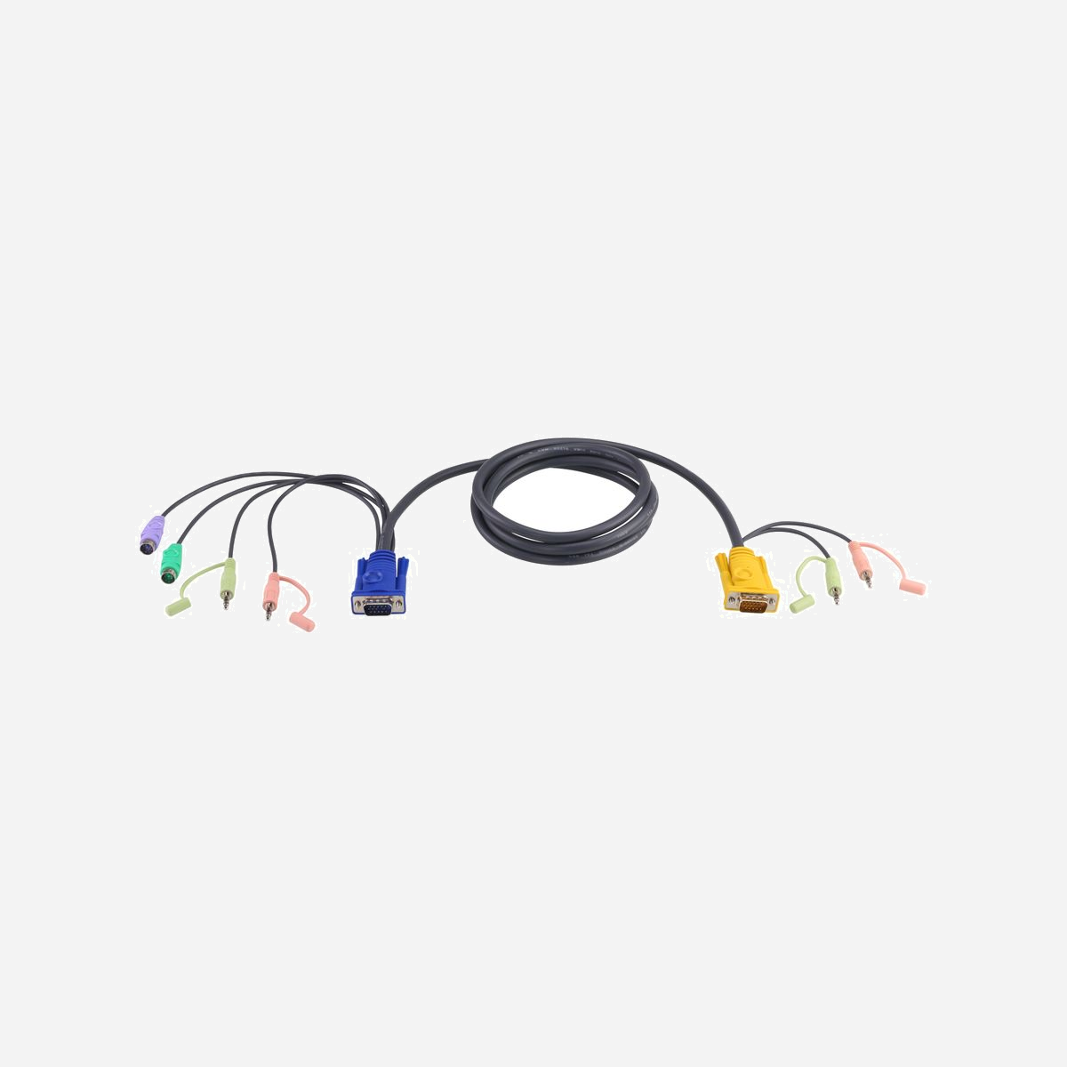 ATEN Câble KVM 3m PS/2 avec Audio et Connecteur SPHD 3-en-1 (2L-5303P) - VGA HDB-15 Mâle vers SPHD-15 Mâle - Compatible CE300, CS17xx - ATEN Câble KVM 3m PS/2 avec SPHD 3 en 1 et audio. Longueur de câble: 3 m, Port clavier: PS/2, Port souris: PS/2. Poids: 335 g, Poids du paquet: 335 g. Poids net du carton principal: 15,1 kg, Largeur du casier principal (externe): 330 mm, Longueur du casier principal (externe): 450 mm