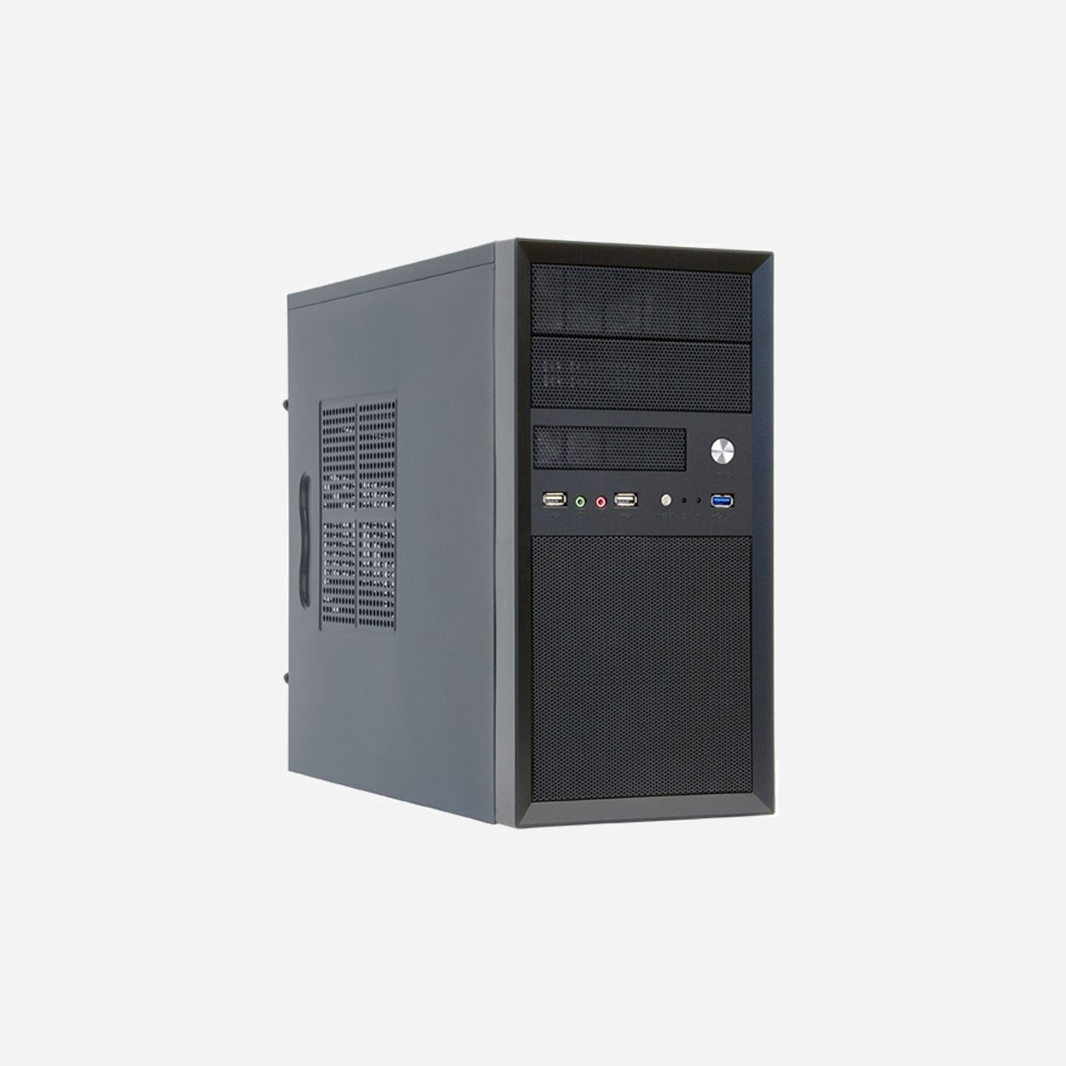 Chieftec CT-01B-350GPB Boîtier Mini Tower Noir, Alimentation 350W, Micro ATX, Baies 3.5"/2.5", USB 3.2 Gen 1, Ventilation 80/90/120mm - Chieftec CT-01B-350GPB. Format: Mini Tower, Type: PC, Couleur du produit: Noir. Alimentation d'énergie: 350 W, Emplacement d'alimentation: Haut. Prise en charge des diamètres des ventilateurs avants: 80,90,120 mm, Pris en charge des diamètres des ventilateurs arrières: 80,90,120 mm. Tailles de disques durs supportées: 2.5,3.5". Largeur: 180 mm, Profondeur: 425 mm, Hauteur: 352 mm