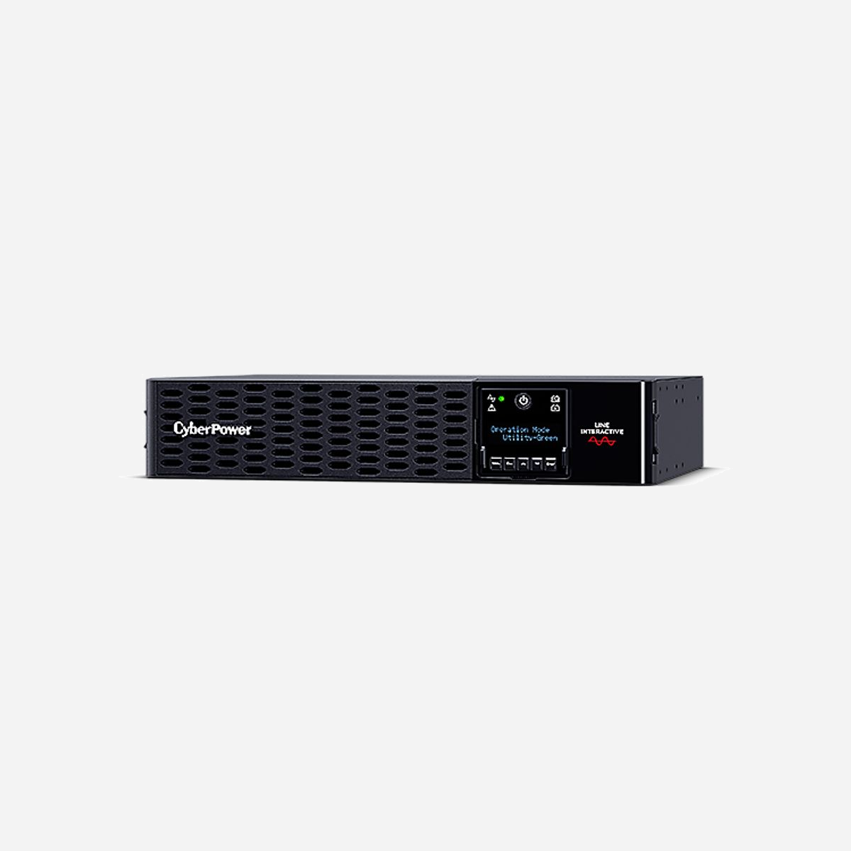 CyberPower UPS PR2000ERT2UC: 2kVA/2000W, Line Interactive, 10 Prises C13, Port USB, RS-232, EPO, Format Rack/Tour 2U, AVR, Sinusoïde Pure - CyberPower PR2000ERT2UC. Topologie UPS: Interactivité de ligne, capacité de la puissance de sortie: 2 kVA, Puissance de sortie: 2000 W. Types de sortie AC: Coupleur C13, Prise mâle: Coupleur C14, Nombre de prises en sortie: 10 sortie(s) CA. Technologie batterie: Sealed Lead Acid (VRLA), Temps de secours type au chargement complet: 4 min, Temps de secours type à demi de charge: 13 min. Format: Rack/Tour, Couleur du produit: Noir, Matériau du boîtier/corps: Métal. Certificats de conformité: CE, Federal Communications Commission (FCC), RCM, RoHS, UL, VCCI