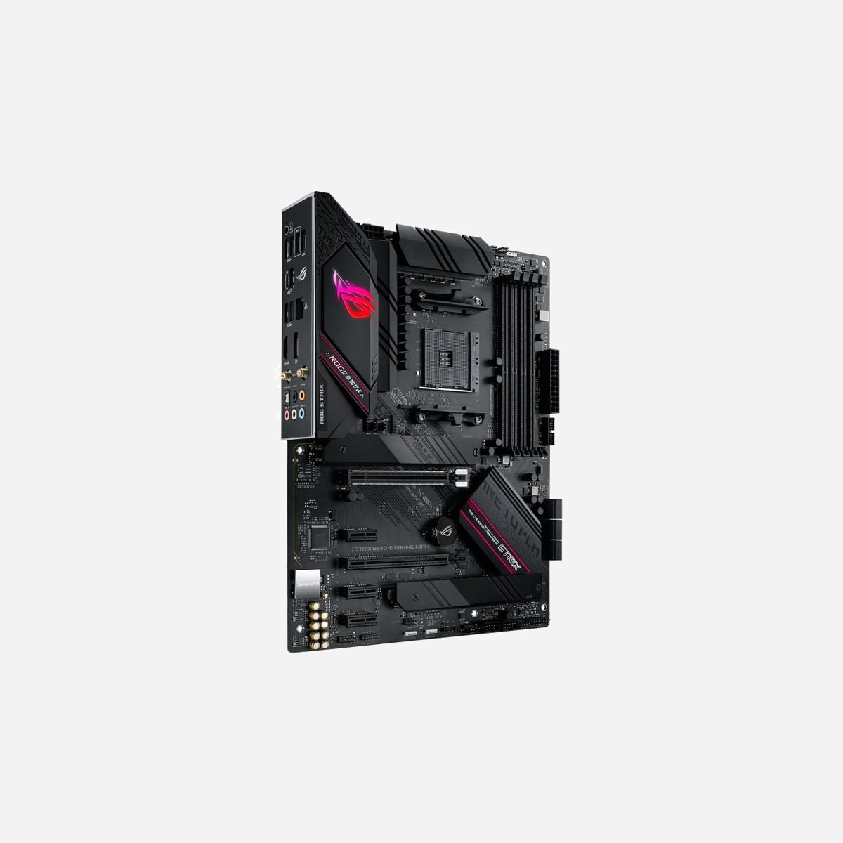ASUS ROG STRIX B550-F GAMING WIFI II : Carte mère AMD B550 Socket AM4, DDR4 128GB, M.2/SATA III, Wi-Fi 6, 2.5GbE, ATX - ASUS ROG STRIX B550-F GAMING WIFI II. Fabricant de processeur: AMD, Socket de processeur (réceptable de processeur): Emplacement AM4, Processeurs compatibles: AMD Ryzen 3000 Series. Types de mémoire pris en charge: DDR4-SDRAM, Mémoire interne maximale: 128 Go, Type de support (slot): DIMM. Interfaces de lecteur de stockage prises en charge: M.2, SATA III, Types de lecteurs de stockage pris en charge: HDD & SSD, Niveaux RAID: 0, 1, 10. Type d'interface Ethernet: 2.5 Gigabit Ethernet, Contrôleur de réseau local (LAN): Intel I225-V, Norme Wi-Fi: Wi-Fi 6 (802.11ax). composant pour: PC, Elément de forme de carte mère: ATX, famille de composant de produits: AMD