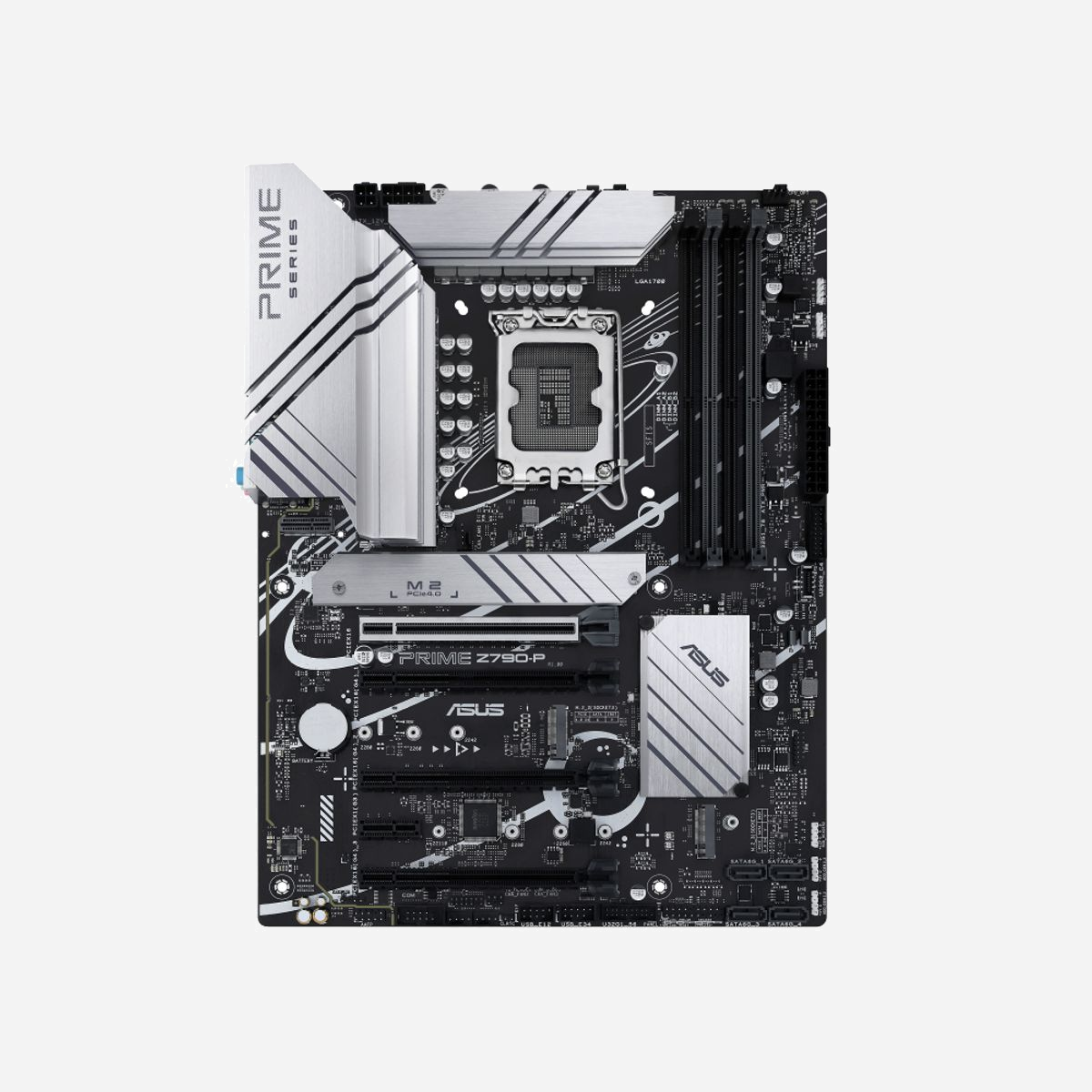 ASUS PRIME Z790-P : Carte mère ATX Intel Z790 LGA 1700, DDR5 jusqu'à 128GB 7200MHz, 3x M.2, 2.5GbE, USB 3.2 Gen 2x2, PCIe 5.0, support Windows 11 - ASUS PRIME Z790-P. Fabricant de processeur: Intel, Socket de processeur (réceptable de processeur): LGA 1700, Processeurs compatibles: Intel® Celeron®, Intel® Core™ i3, Intel® Core™ i5, Intel® Core™ i7, Intel® Core™ i9,.... Types de mémoire pris en charge: DDR5-SDRAM, Mémoire interne maximale: 128 Go, Type de support (slot): DIMM. Interfaces de lecteur de stockage prises en charge: M.2, SATA III, Types de lecteurs de stockage pris en charge: HDD & SSD, Niveaux RAID: 0, 1, 5, 10. Type d'interface Ethernet: 2.5 Gigabit Ethernet. composant pour: PC, Elément de forme de carte mère: ATX, famille de composant de produits: Intel