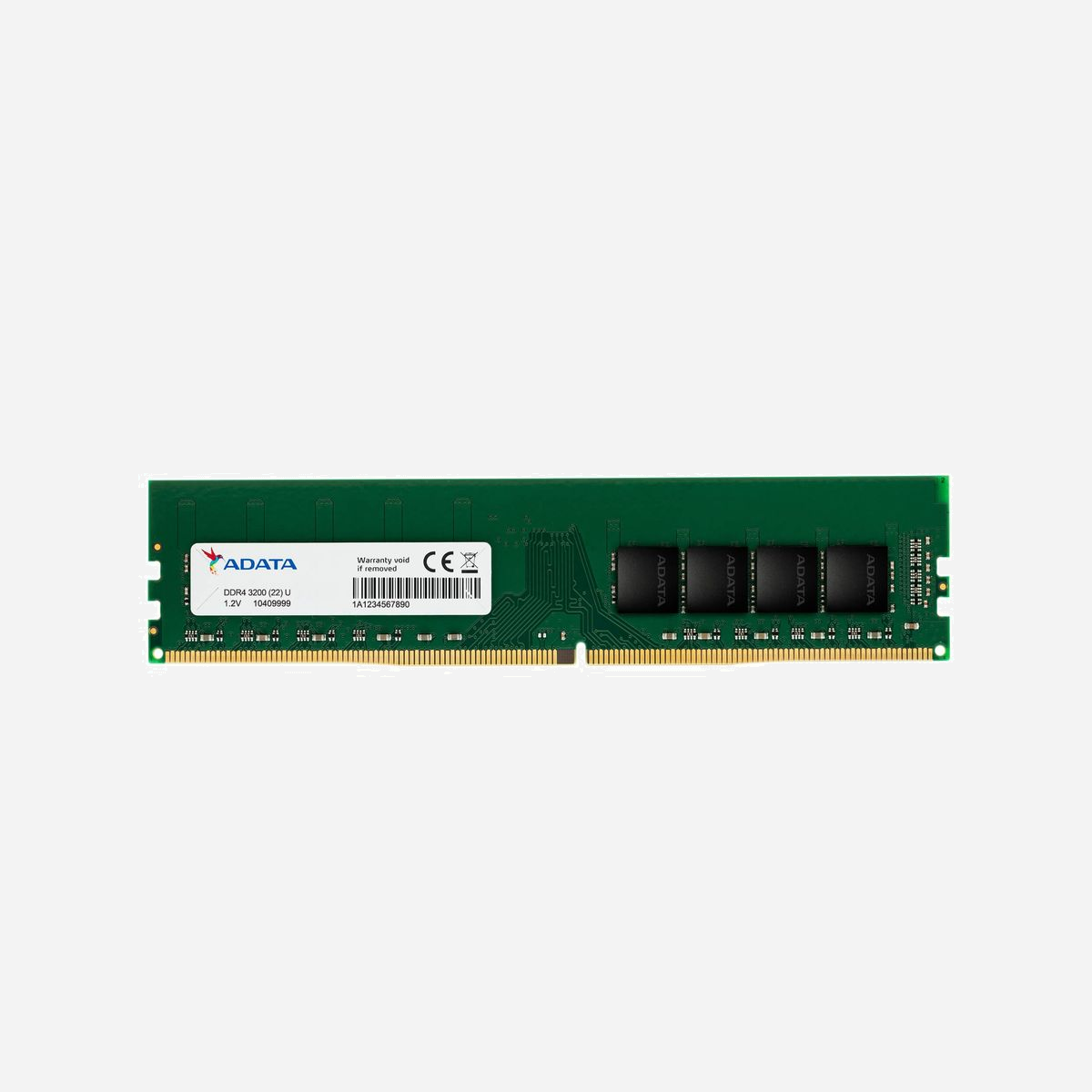 ADATA Mémoire DDR4 8 Go 3200 MHz DIMM 288-pin 1.2V Unbuffered (1x8Go) - AD4U32008G22-SGN - PC/Serveur - CL22 - ADATA AD4U32008G22-SGN. composant pour: PC/serveur, Mémoire interne: 8 Go, Disposition de la mémoire (modules x dimensions): 1 x 8 Go, Type de mémoire interne: DDR4, Fréquence de la mémoire: 3200 MHz, Support de mémoire: 288-pin DIMM, Latence CAS: 22