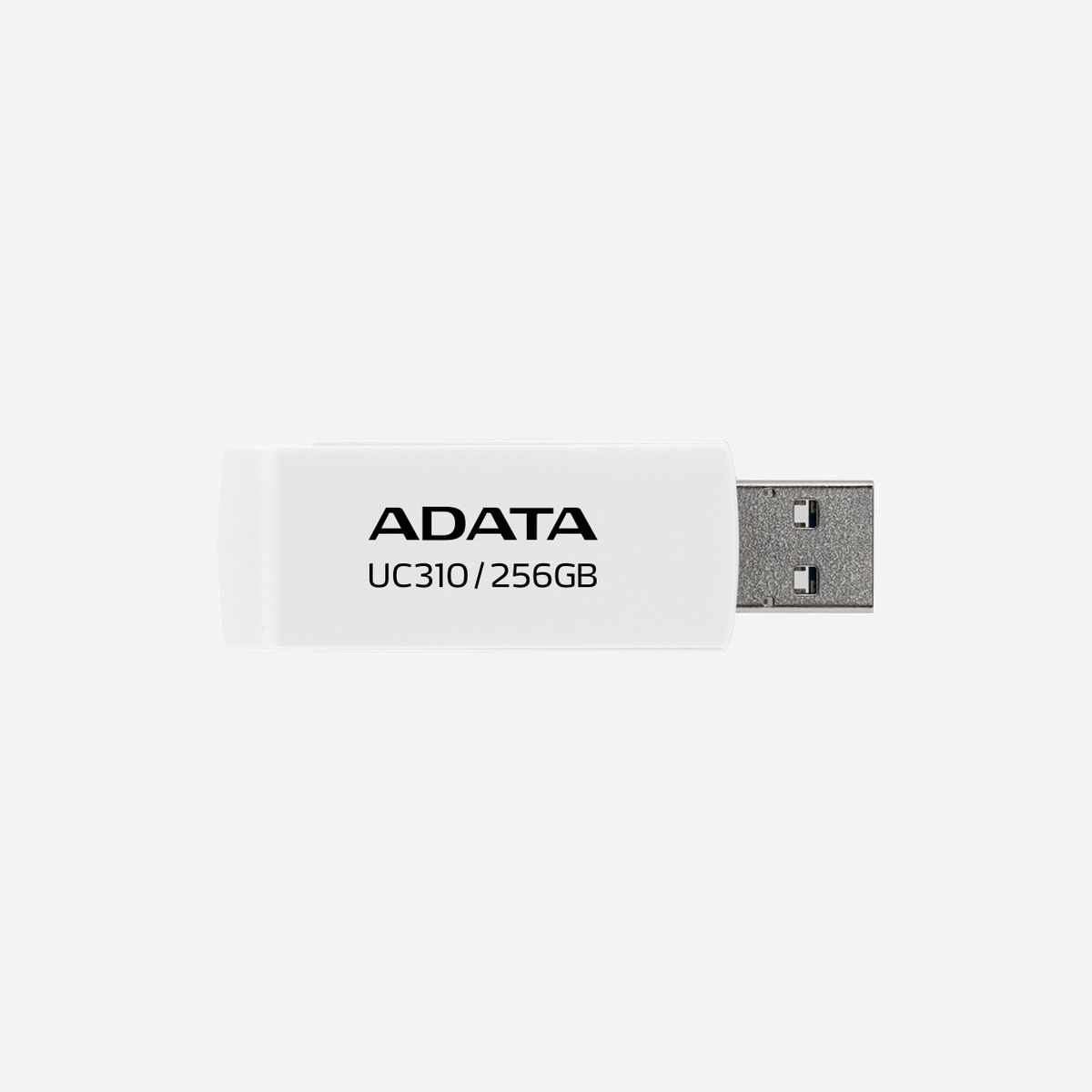 ADATA UC310 - Clé USB 256Go USB Type-A 3.2 Gen 1 - Vitesse 100Mo/s - Format Pivotant - Compatible Windows/macOS/Linux - 20x58x13mm - Blanc - ADATA UC310. Capacité: 256 Go, Interface de l'appareil: USB Type-A, Version USB: 3.2 Gen 1 (3.1 Gen 1), Vitesse de lecture: 100 Mo/s. Format: Pivotant. Poids: 9 g. Couleur du produit: Blanc