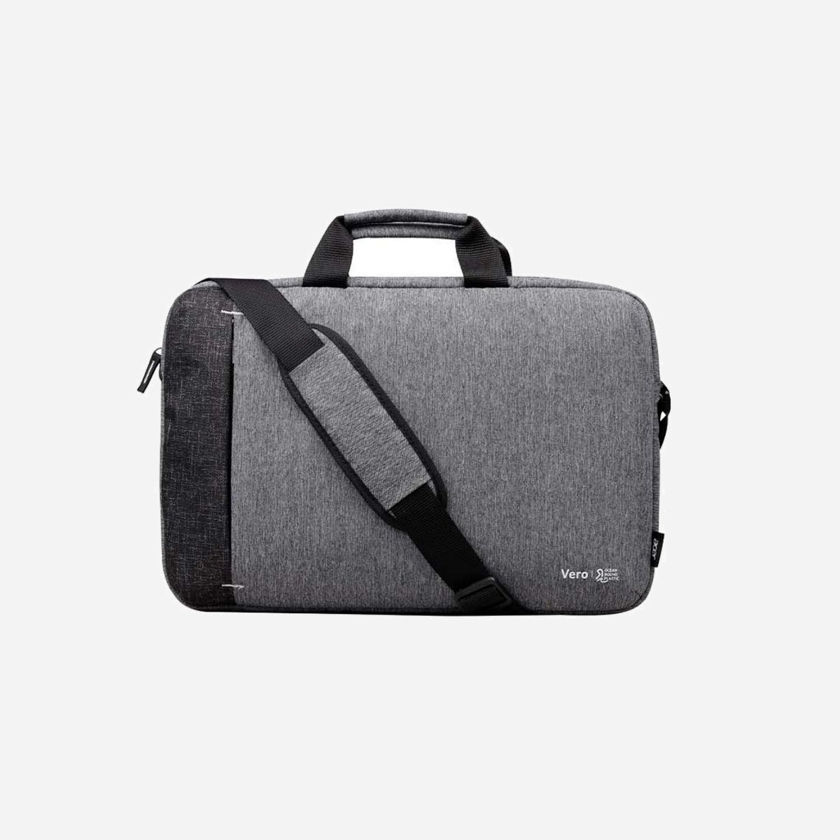 Acer Vero OBP Malette 15.6" Gris - Polyester Recyclé 50% - Sangle Épaule & Portable Main - Fermeture Zippée - Ref: GP.BAG11.036 - Acer Vero OBP. Type d'étui: Malette, Taille maximale de l’écran: 39,6 cm (15.6"), Portable à là main, Sangle épaule, Coloration de surface: Monochromatique