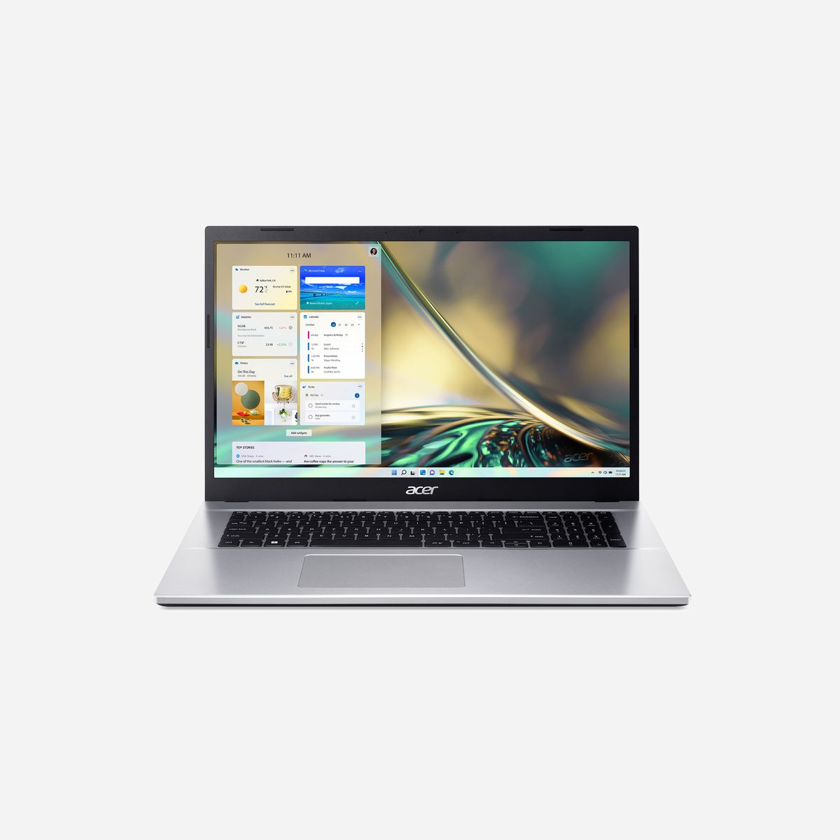 Acer Aspire 3 A317-54 - Intel Core i5-1235U, 17.3" Full HD, 16Go DDR4, 512Go SSD, Intel Iris Xe Graphics, Wi-Fi 5, Windows 11 Home, Argent - Acer Aspire 3 A317-54. Type de produit: Ordinateur portable, Format: Clapet. Famille de processeur: Intel® Core™ i5, Modèle de processeur: i5-1235U. Taille de l'écran: 43,9 cm (17.3"), Type HD: Full HD, Résolution de l'écran: 1920 x 1080 pixels. Mémoire interne: 16 Go, Type de mémoire interne: DDR4-SDRAM. Capacité totale de stockage: 512 Go, Supports de stockage: SSD. Modèle d'adaptateur graphique inclus: Intel Iris Xe Graphics. Système d'exploitation installé: Windows 11 Home. Couleur du produit: Argent. Poids: 2,23 kg