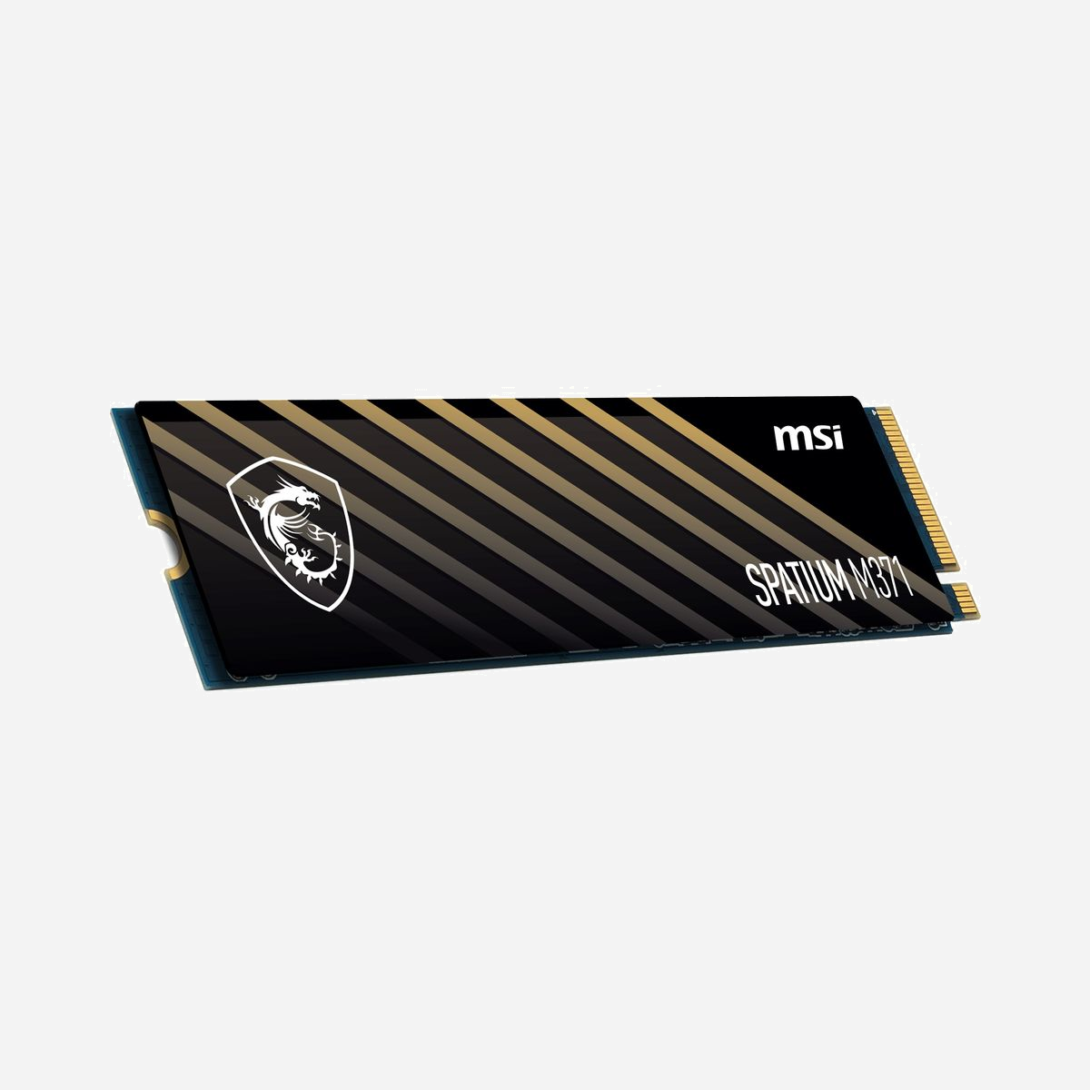 MSI SPATIUM M371 500GB SSD NVMe M.2 PCIe 4.0 3D NAND Lecture 2200 Mo/s Écriture 1150 Mo/s Phison E13T Support S.M.A.R.T. et TRIM - MSI SPATIUM M371 NVME M.2 500GB. Capacité du Solid State Drive (SSD): 500 Go, Facteur de forme SSD: M.2, Vitesse de lecture: 2200 Mo/s, Vitesse d'écriture: 1150 Mo/s, composant pour: PC/ordinateur portable