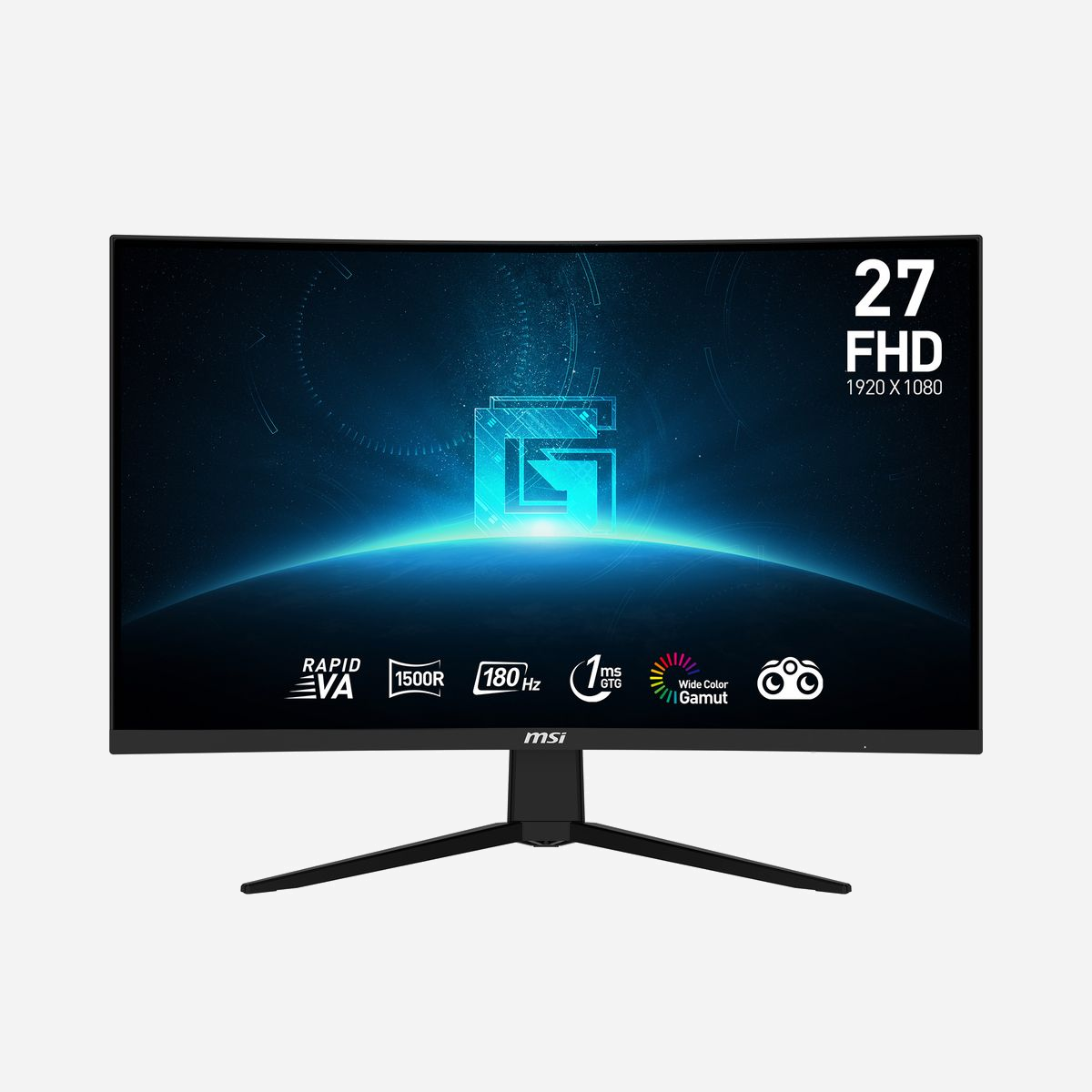 MSI G27C3F Écran PC 27" FHD 1920x1080 LCD VA 1800R, 180Hz, 1ms MPRT, 300cd/m², HDMI 2.0b/DisplayPort 1.2a, AMD FreeSync Premium, Noir - Vivez intensément votre victoire avec l'écran MSI G27C3F ! Avec une dalle Rapid IPS offrant une résolution 1920 x 1080, un taux de rafraîchissement de 180 Hz et un temps de réponse de 1 ms (gris à gris), l'écran G27C3F sera votre meilleur allié pour prendre l'avantage sur vos adversaires. Pour assurer une synchronisation parfaite entre le taux de rafraîchissement de l'écran et la carte graphique, l'écran G27C3F utilise la technologie AMD FreeSync Premium. Fort de technologies gaming toutes plus efficaces les unes que les autres, l'écran G27C3F vous accompagnera dans toutes vos batailles, sans jamais vous décevoir.<br><br><b>DES IMAGES FLUIDES</b><br><b>À TOUT MOMENT</b><br>La dalle VA Rapid IPS offre aux gamers un temps de réponse gris à gris ultrarapide de 1 ms qui réduit de manière significative les effets de flou. Il en résulte des images limpides qui vous donneront à coup sûr un avantage certain sur vos adversaires grâce à une meilleure précision pendant votre jeu.<br><br><b>TRUE COLOR</b><br>Cet écran gaming MSI offre une plus grande gamme de couleurs que les écrans standards. Les images de votre jeu sont donc plus réalistes et plus détaillées, ce qui vous assure alors une immersion impressionnante.<br><br><b>UNE EXPÉRIENCE DE JEU PLUS FLUIDE</b><br>Quand vous jouez, vous devriez pas à avoir à choisir entre des images saccadées et des images déchirées. La technologie AMD FreeSync™ vous assure les images les plus fluides pour votre jeu vidéo. Pour cela, elle synchronise le taux de rafraîchissement de l'écran avec la carte graphique afin d'éviter les effets de déchirures et de saccades pendant votre jeu. Vous pourrez profiter de votre jeu comme il se doit.<br><br><b>N'AYEZ PLUS PEUR DU NOIR</b><br>La fonction Night Vision détecte automatiquement les zones sombres à l'écran et en améliorent les détails sans pour autant surexposer les autres zones de l'écran.<br><br><b>DES BORDS D'ÉCRAN PLUS FINS</b><br>Avec ses bords ultrafins, cet écran vous garantit une image parfaitement continue lors de l'utilisation de plusieurs écrans. Cette caractéristique vous aidera à vous sentir mieux immergé dans votre jeu ou dans votre film, et vous permettra également de travailler de manière plus agréable.<br><br><b>TECHNOLOGIE ANTISCINTILLEMENT</b><br>Bien qu'il soit très difficile de s'en rendre compte, le taux de scintillement d'un écran standard est de 200 par seconde. Ce scintillement cause une pression sur vos yeux et peut provoquer des troubles de la vision et une fatigue oculaire. Pour vous éviter cela, cet écran dispose d'une technologie qui réduit ce taux de scintillement et vous assure un meilleur confort d'utilisation.<br><br><b>AFFICHAGE PANORAMIQUE DE 178°</b><br>En offrant un affichage panoramique de 178°, les écrans gaming MSI vous permettent de bénéficier d'un large angle de vision et donc de la même qualité d'images et de couleurs même si vous êtes excentré.<br><br><b>PROTECTION CONTRE</b><br><b>LA LUMIÈRE BLEUE</b><br>Cet écran est optimisé pour réduire la lumière bleue émise qui peut s'avérer nocive pour les yeux. Grâce à la technologie dédiée, vous pourrez jouer plusieurs heures sans ressentir de fatigue oculaire.
