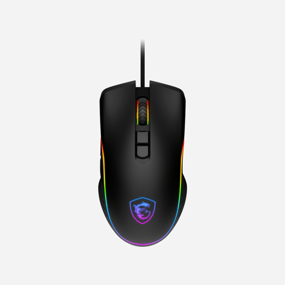 MSI FORGE GM300 Souris Gaming Ambidextre Optique 7200 DPI USB Type-A - 7 Boutons Programmables, Durabilité 60M Clics, Rétroéclairage, Câble Tressé 1.5m - MSI FORGE GM300. Format: Ambidextre. Technologie de détecteur de mouvement: Optique, Interface de l'appareil: USB Type-A, Résolution en mouvement: 7200 DPI, Type de boutons: Boutons poussoirs, Quantité de boutons programmables: 7, Type Scroll: Roue. Source d'alimentation: Cable. Couleur du produit: Noir