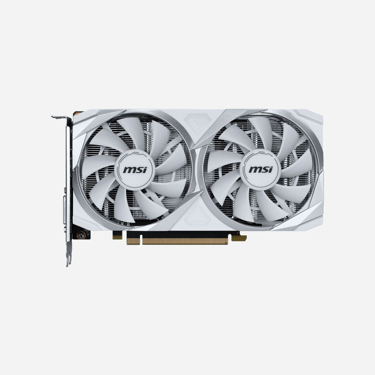 MSI GeForce RTX 3050 VENTUS 2X XS WHITE 8G OC, 8 Go GDDR6, 128-bit, PCIe x8 4.0, 1807 MHz, 2 ventilateurs, HDMI 2.1, DisplayPort 1.4a - MSI VENTUS RTX 3050 2X XS WHITE 8G OC. Processeur graphique famille: NVIDIA, Processeur graphique: GeForce RTX 3050, Fréquence du processeur: 1807 MHz. Mémoire carte graphique distincte: 8 Go, Type de mémoire de l'adaptateur graphique: GDDR6, Mémoire Bus: 128 bit. Résolution maximale: 7680 x 4320 pixels. Version DirectX: 12 Ultimate, DVI dual-link. Type d'interface: PCI Express x8 4.0. Type de refroidissement: Actif, Nombre de ventilateurs: 2 ventilateur(s)