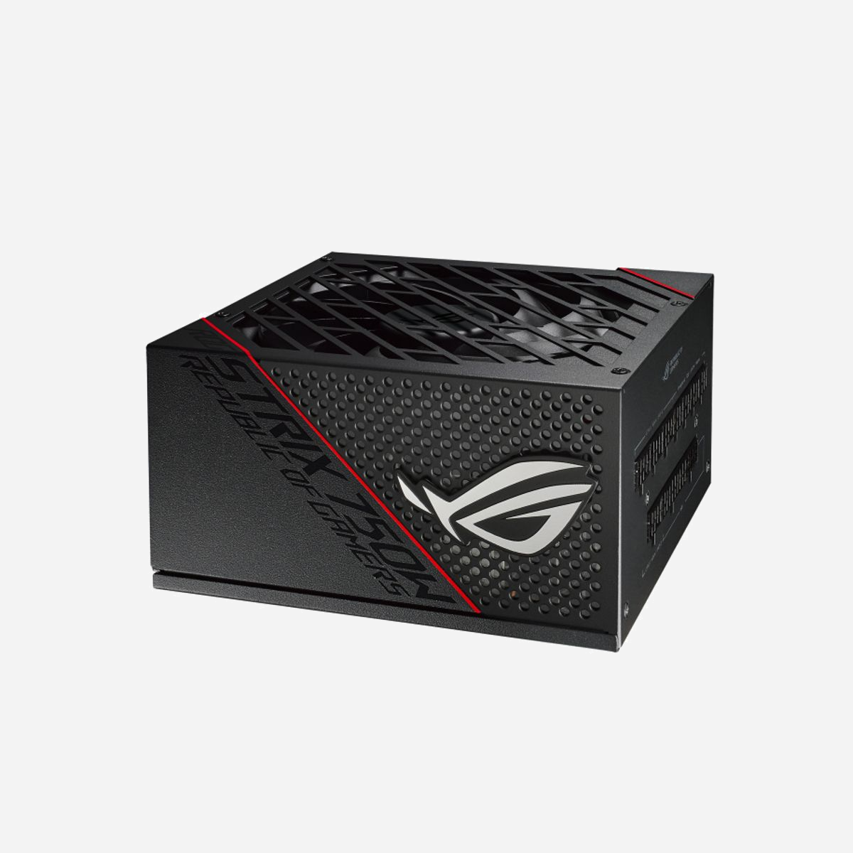 ASUS ROG STRIX 750W Gold : Alimentation ATX 750W Modulaire, 24-pin ATX, 80 PLUS Gold, Ventilateur 13.5cm, Connecteurs PCIe et SATA, Câble 16-pin - ASUS ROG STRIX 750W GOLD (16-pin cable). Puissance totale: 750 W, Tension d'entrée AC: 100 - 240 V, Puissance combinée (+3,3 V): 100 W. Connecteur de la carte mère: 24-pin ATX, Longueur de câble d'alimentation de carte-mère: 61 cm, Longueur du câble d'alimentation SATA: 120,150,450 mm. Utilité: PC, Facteur de forme de l'unité d'alimentation: ATX, Certification 80 PLUS: 80 PLUS Gold. Couleur du produit: Noir, Type de refroidissement: Actif, Diamètre du ventilateur: 13,5 cm. Câbles inclus: UC, PCIe, Peripheral (Molex), SATA
