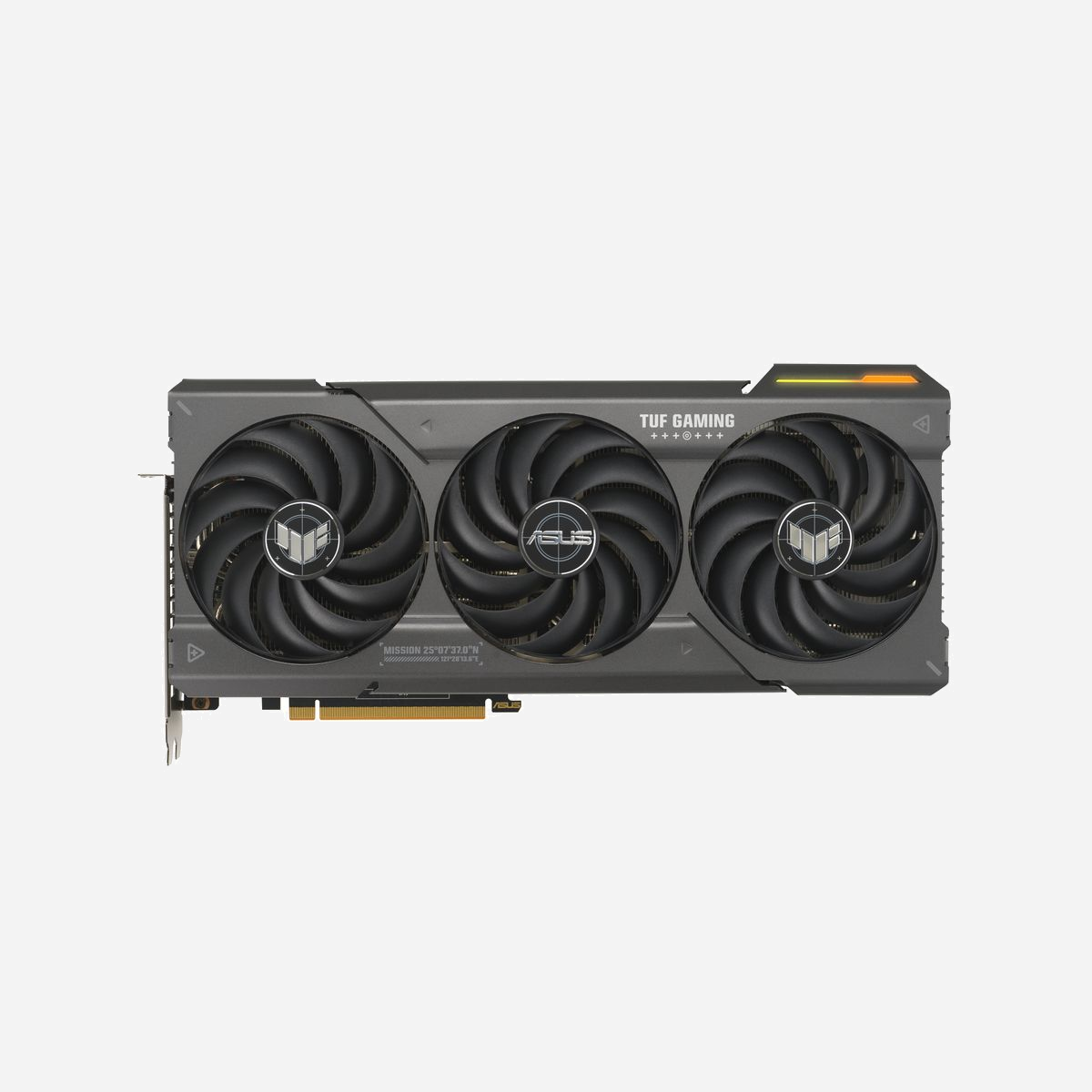 ASUS TUF Gaming RX 7800 XT - Carte graphique AMD Radeon RX 7800 XT 16 Go GDDR6, PCIe 4.0, 3840 SP, HDMI 2.1, DisplayPort 2.1, Triple Ventilateur - ASUS TUF Gaming TUF-RX7800XT-O16G-GAMING. Processeur graphique famille: AMD, Processeur graphique: Radeon RX 7800 XT. Mémoire carte graphique distincte: 16 Go, Type de mémoire de l'adaptateur graphique: GDDR6, Mémoire Bus: 256 bit. Résolution maximale: 7680 x 4320 pixels. Version OpenGL: 4.6. Type d'interface: PCI Express 4.0. Type de refroidissement: Actif, Nombre de ventilateurs: 3 ventilateur(s), Couleur de l'éclairage: Multi