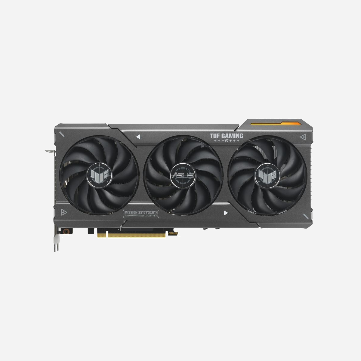 ASUS TUF Gaming Radeon RX 7600 XT O16G, 16Go GDDR6, PCIe 4.0, 2830MHz Boost, 3x DisplayPort 2.1, HDMI 2.1, Refroidissement 3 Ventilateurs - ASUS TUF Gaming TUF-RX7600XT-O16G-GAMING. Processeur graphique famille: AMD, Processeur graphique: Radeon RX 7600 XT. Mémoire carte graphique distincte: 16 Go, Type de mémoire de l'adaptateur graphique: GDDR6, Mémoire Bus: 128 bit. Résolution maximale: 7680 x 4320 pixels. Version OpenGL: 4.6. Type d'interface: PCI Express 4.0. Type de refroidissement: Actif, Nombre de ventilateurs: 3 ventilateur(s), Couleur de l'éclairage: Multi