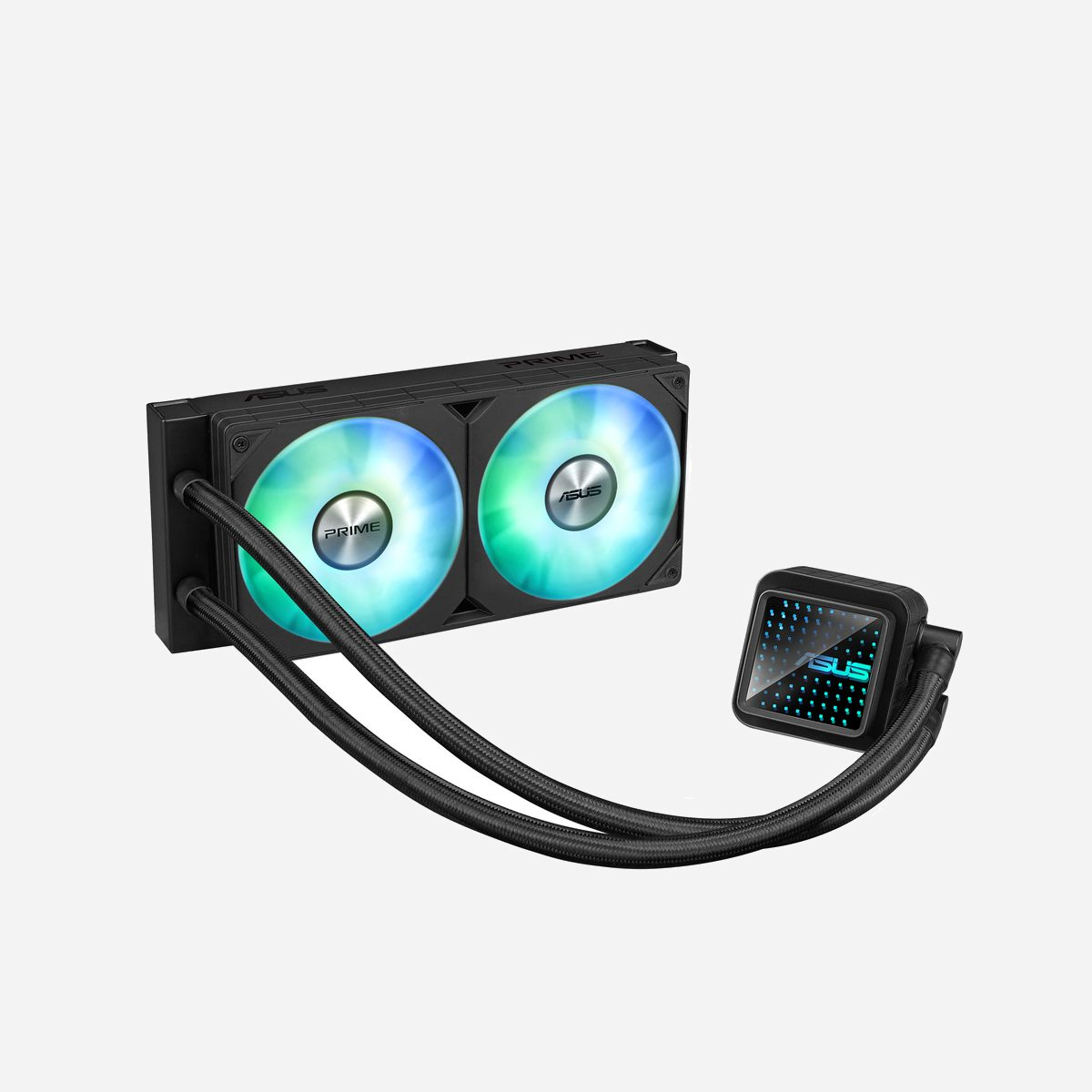 ASUS Prime LC 240 ARGB : Refroidisseur liquide tout-en-un pour boîtier PC, 2 ventilateurs 12cm, 1900-2500 tr/min, sockets LGA 115x/1200/1700/AM4/AM5 - ASUS Prime LC 240 ARGB. Type: Refroidisseur de liquide tout-en-un, Diamètre du ventilateur: 12 cm. Couleur du produit: Noir