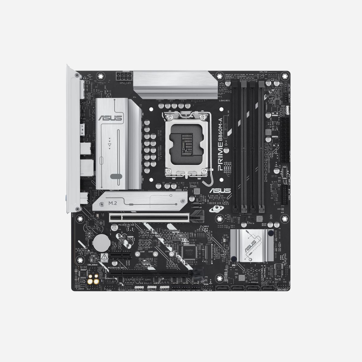 ASUS PRIME B860M-A-CSM - Carte mère micro ATX - Intel B860 - Socket LGA 1851 - DDR5-SDRAM 256Go max - M.2/SATA III - 2.5GbE - ASUS PRIME B860M-A-CSM. Fabricant de processeur: Intel, Socket de processeur (réceptable de processeur): LGA 1851 (Socket V1), Processeurs compatibles: Intel Core Ultra (Series 2). Types de mémoire pris en charge: DDR5-SDRAM, Mémoire interne maximale: 256 Go, Type de support (slot): DIMM. Interfaces de lecteur de stockage prises en charge: M.2, SATA III, Types de lecteurs de stockage pris en charge: HDD & SSD, Niveaux RAID: 0, 1, 5, 10. Type d'interface Ethernet: 2.5 Gigabit Ethernet. composant pour: PC, Elément de forme de carte mère: micro ATX, famille de composant de produits: Intel