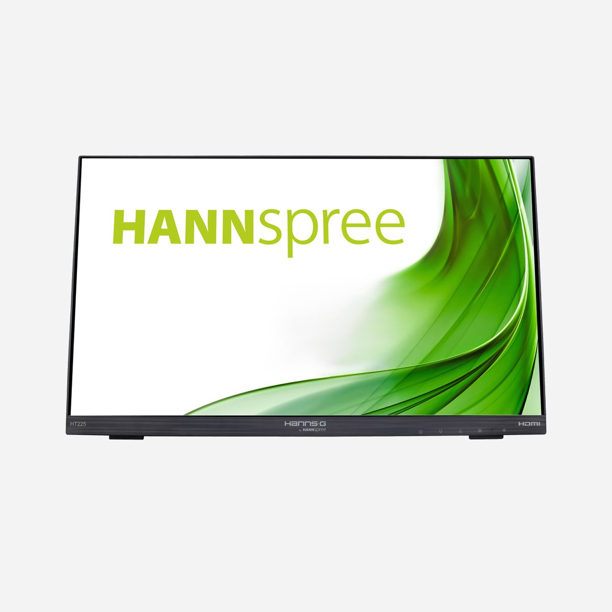 Hannspree HT225HPB Écran Tactile 21.5" Full HD LED 1920x1080 7ms, Angles 178°, Haut-parleurs 4W, HDMI/DisplayPort/VGA, VESA 100x100, Noir - Hannspree HT225HPB. Taille de l'écran: 54,6 cm (21.5"), Résolution de l'écran: 1920 x 1080 pixels, Type HD: Full HD, Technologie d'affichage: LED, Temps de réponse: 7 ms, Format d'image: 16:9, Angle de vision horizontal: 178°, Angle de vision vertical: 178°. Haut-parleurs intégrés. Montage VESA. Couleur du produit: Noir