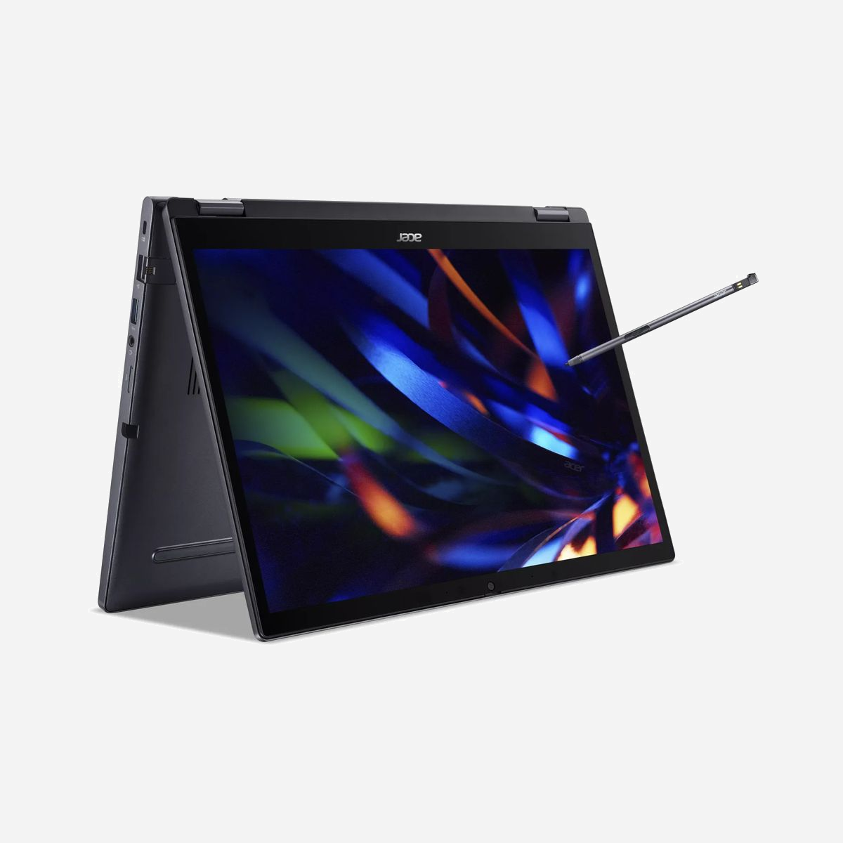 Acer TravelMate TMP414RN-53, Hybride 2-en-1, Écran Tactile 14" WUXGA, Intel Core i5-1335U, 16Go DDR4, 512Go SSD NVMe PCIe 4.0, Windows 11 Pro - Acer TravelMate TMP414RN-53-TCO-56SW. Type de produit: Hybride (2-en-1), Format: Convertible (pliable). Famille de processeur: Intel® Core™ i5, Modèle de processeur: i5-1335U, Fréquence du processeur: 1,3 GHz. Taille de l'écran: 35,6 cm (14"), Type HD: WUXGA, Résolution de l'écran: 1920 x 1200 pixels, Écran tactile. Mémoire interne: 16 Go, Type de mémoire interne: DDR4-SDRAM. Capacité totale de stockage: 512 Go, Supports de stockage: SSD. Génération de réseau mobile: 4G. Système d'exploitation installé: Windows 11 Pro