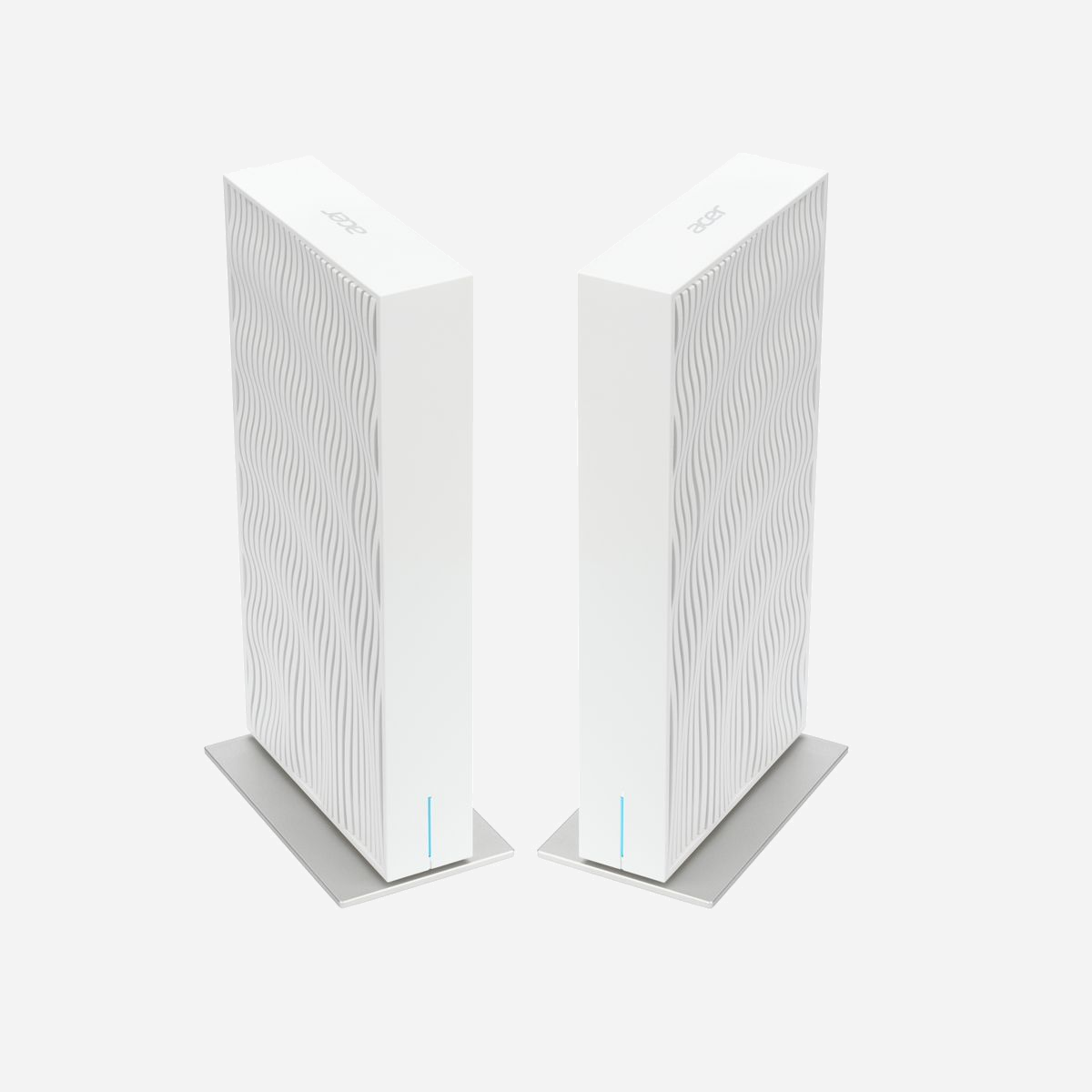 Acer Wave 7 - Routeur Mesh Wifi 7 Dual-Band (2.4/5GHz ou 2.4/6GHz) 5764Mbps Gigabit Ethernet - Qualcomm - Pack Double - Réf FF.G2UTA.002 - Acer Wave 7, wifi 7 Mesh Router, EU plug, dual pack. Type de connexion WAN: RJ-45. Bande Wi-Fi: Dual-band (2.4GHz + 5GHz or 2.4GHz + 6GHz), Norme Wi-Fi: Wi-Fi 7 (802.11be), Débit de transfert des données WLAN (max): 5764 Mbit/s. Type d'interface LAN Ethernet: Gigabit Ethernet. Type de produit: Routeur. Conception d'antenne: Interne