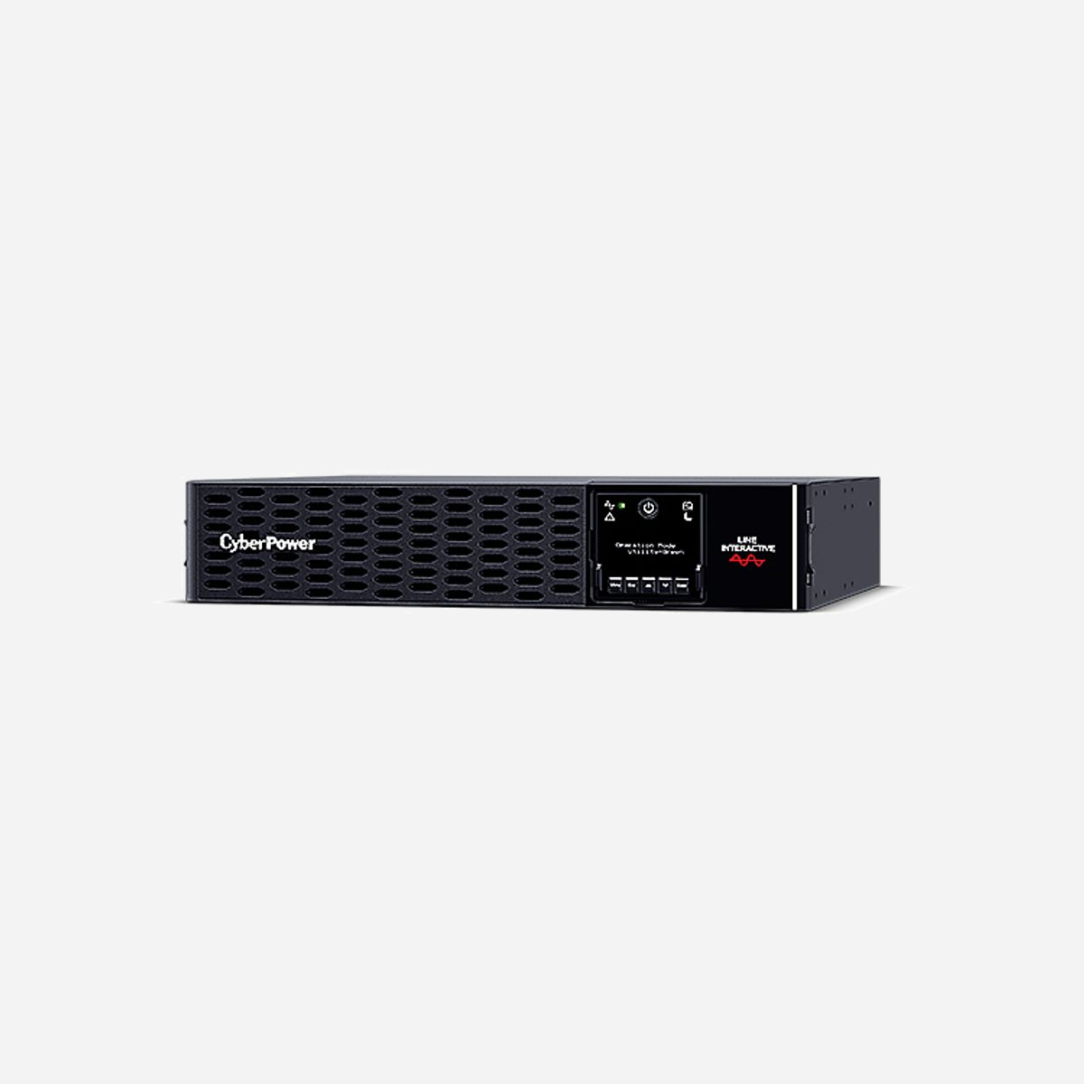 CyberPower UPS PR3000ERTXL2UAN : 3kVA/3000W, Line Interactive, 8 prises (C13/C19), Port USB, RS-232, RJ-45, Rack/Tour 2U, Batterie VRLA, Sinusoïde Pur - CyberPower PR3000ERTXL2UAN. Topologie UPS: Interactivité de ligne, capacité de la puissance de sortie: 3 kVA, Puissance de sortie: 3000 W. Types de sortie AC: Coupleur C13, Coupleur C19, Prise mâle: Coupleur C20, Nombre de prises en sortie: 8 sortie(s) CA. Technologie batterie: Sealed Lead Acid (VRLA), Temps de secours type au chargement complet: 3,8 min, Temps de secours type à demi de charge: 11,2 min. Format: Rack/Tour, Couleur du produit: Noir, Matériau du boîtier/corps: Métal. Certificats de conformité: CE, Federal Communications Commission (FCC), RoHS, UL, VCCI